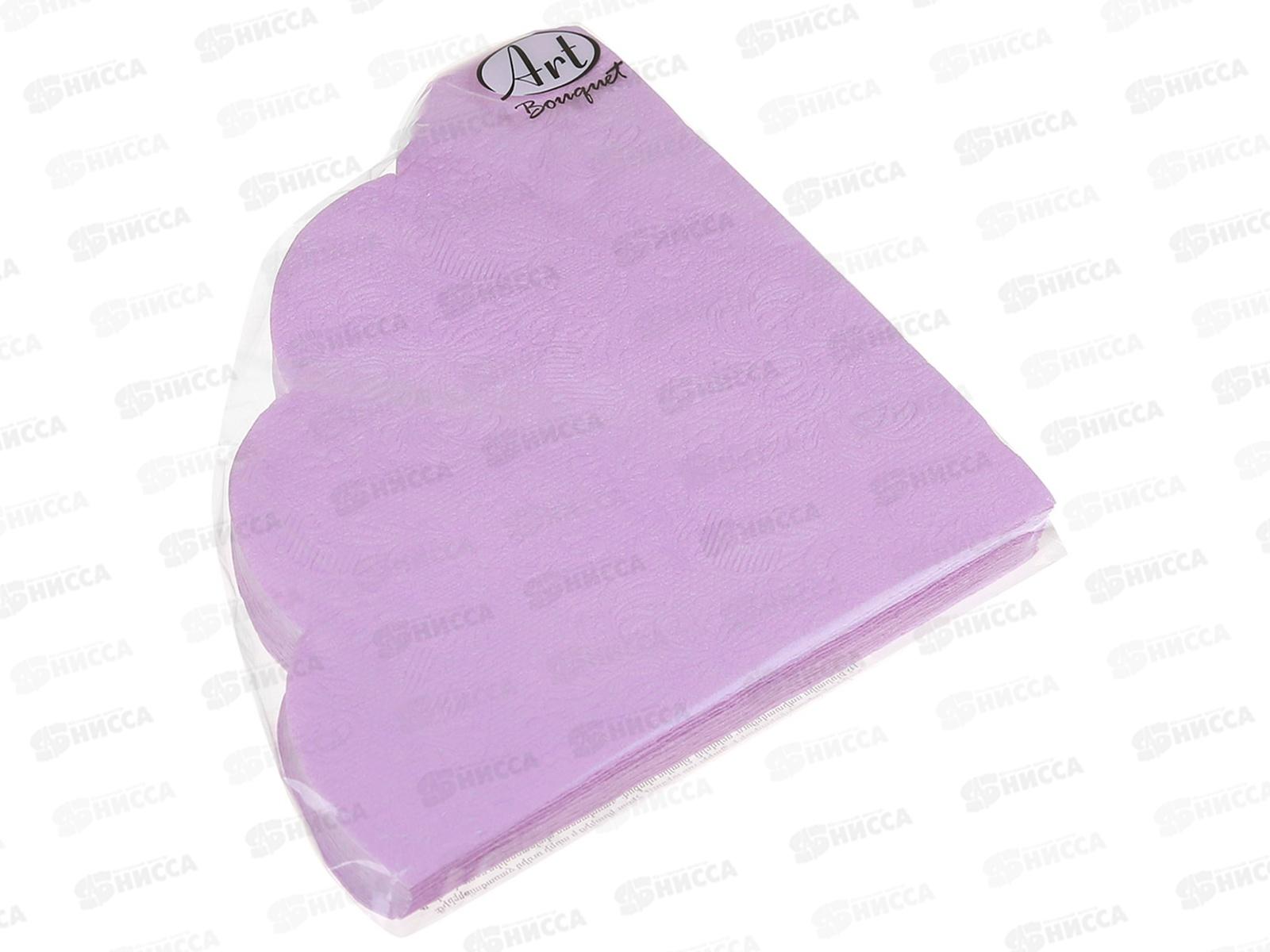 Салфетки 3 слойные 12 листов Art Bouquet Rondo Royal Барокко Лиловый,37560*15