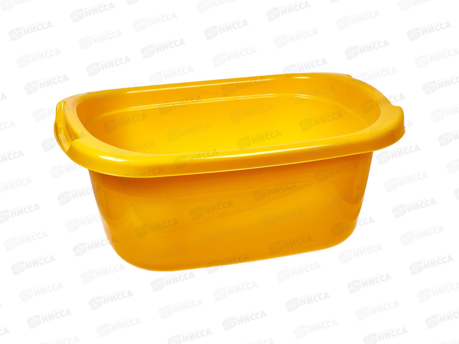 Таз  27л пластмассовый овальный желтый ИНТ *10