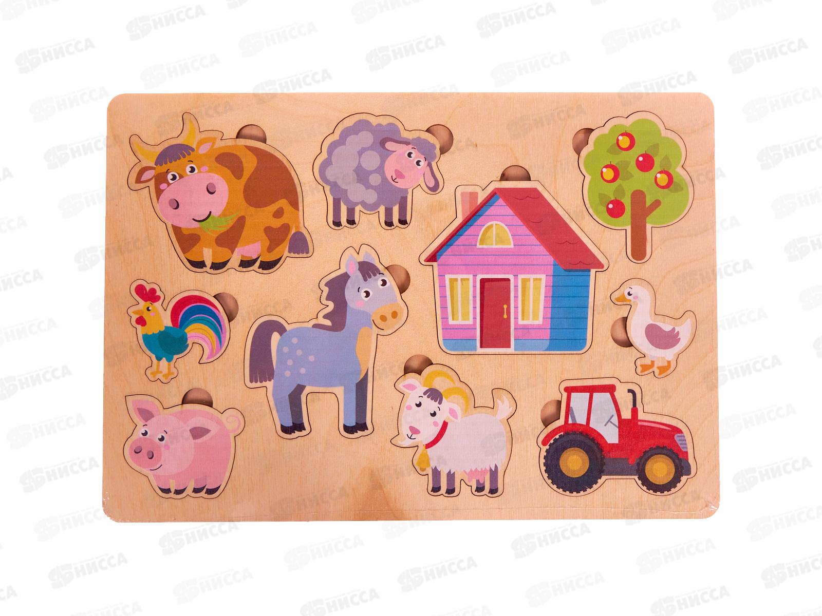 Игра развивающая деревянная &quotФерма&quot (30х21см) 00768