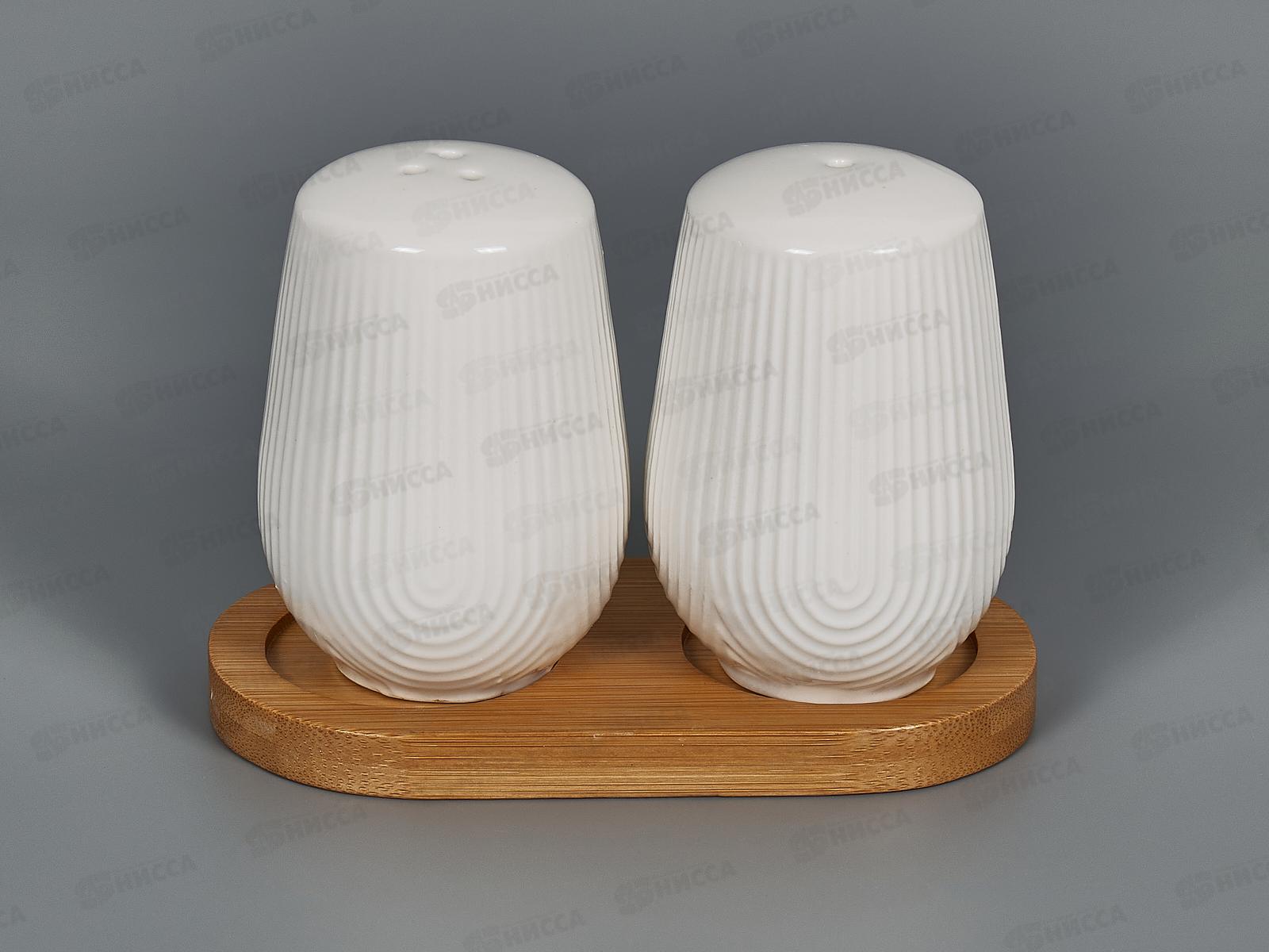 Набор для пеций 2предмета Naturel (солонка, перечница) на бамбук. подставке п/у 2630303 *60