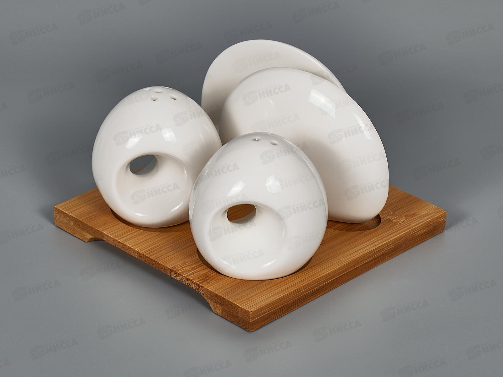 Набор для специй 3предмета Naturel, на бамбуковой подставке подарочная упаковка 2631044 *24