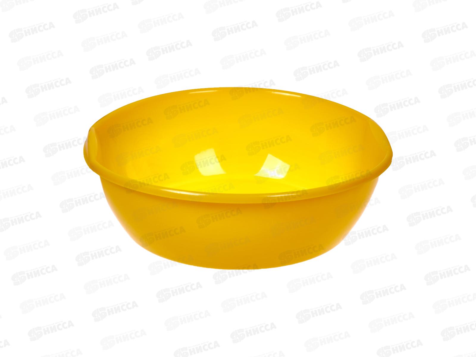 Таз  5л  пластмассовый желтый *30  ИНТ