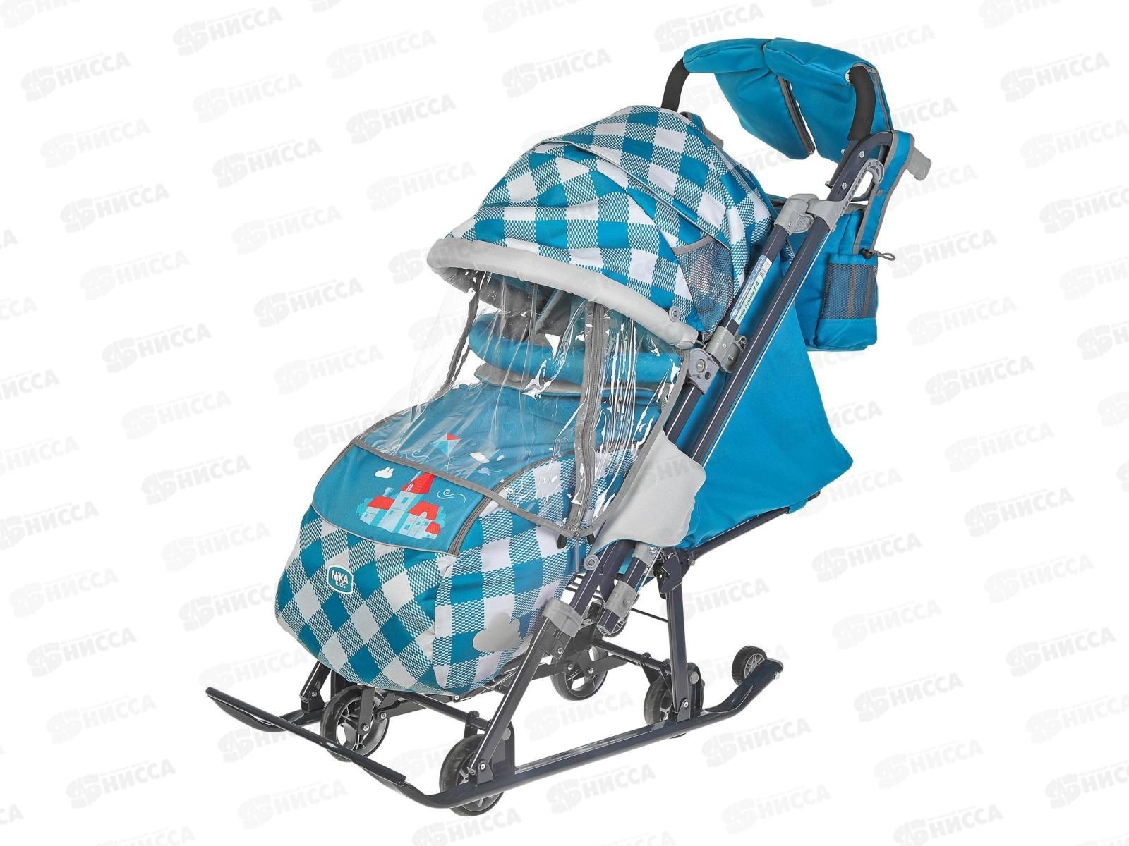 Санки-коляска &quotНика детям 7-4&quot НД7-4/4 капри в клетку