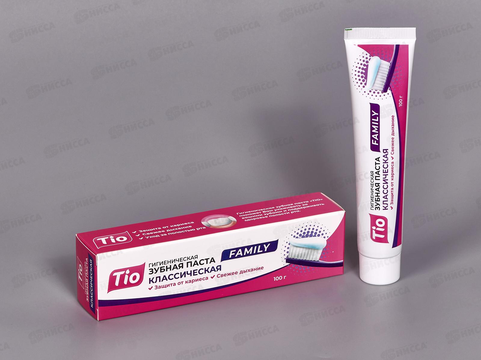 TIO зубная паста &quotFamily Классическая" 100гр *72
