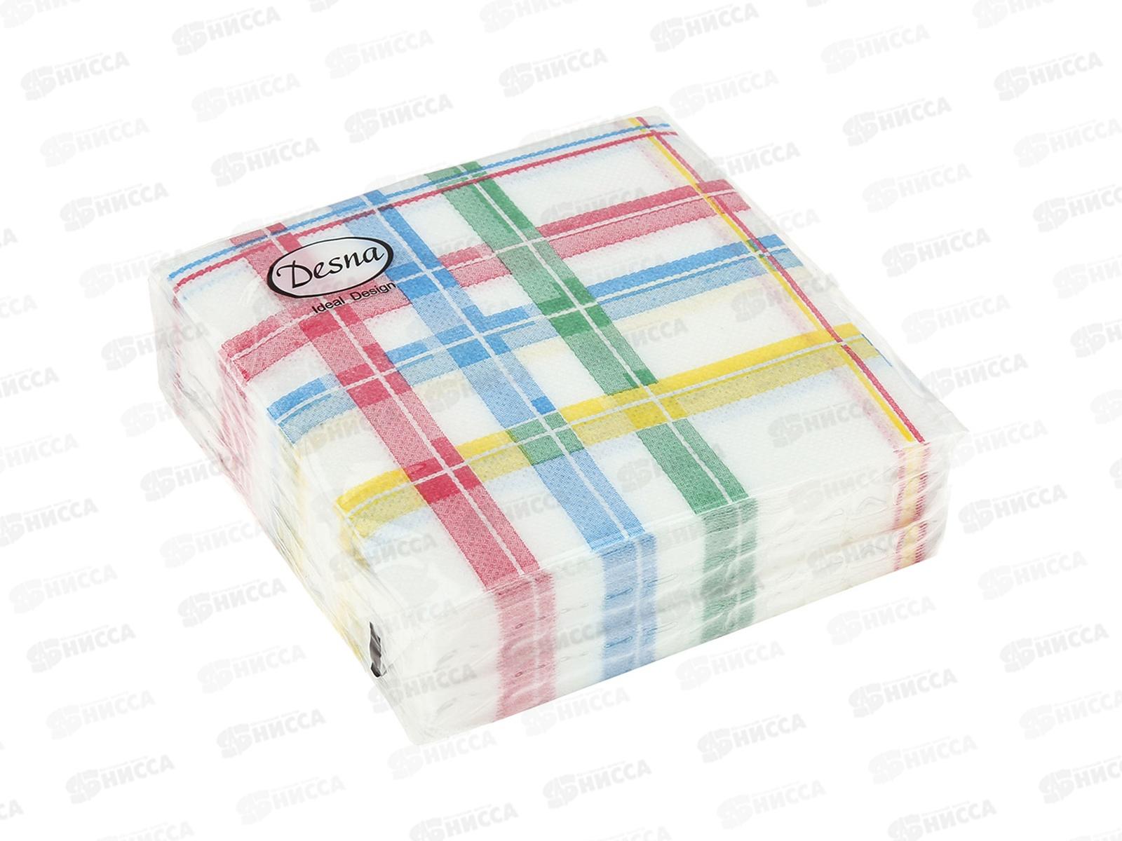 Салфетки 1 слойные 40 листов 24*24 Desna Design Цветная линия,57440*32