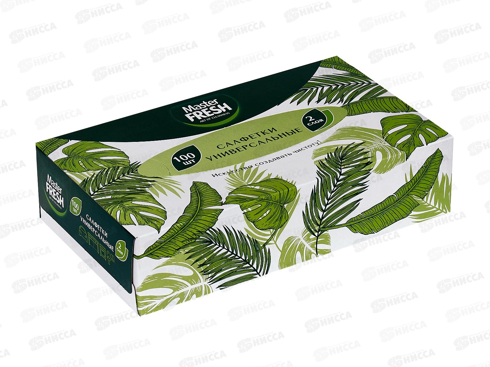 Master FRESH Салфетки бумажные 100шт в коробочке С0007650 *35