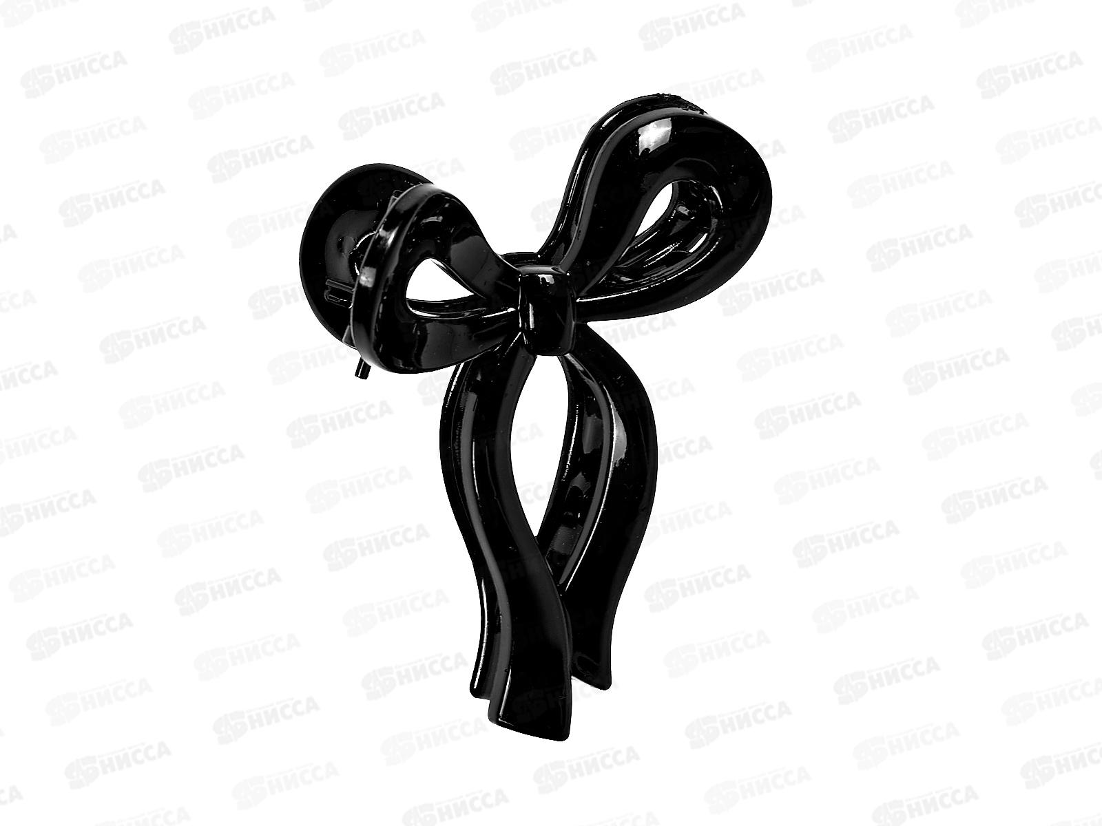 Краб  для волос "Классика" бантик 7см черный 10073134 *12