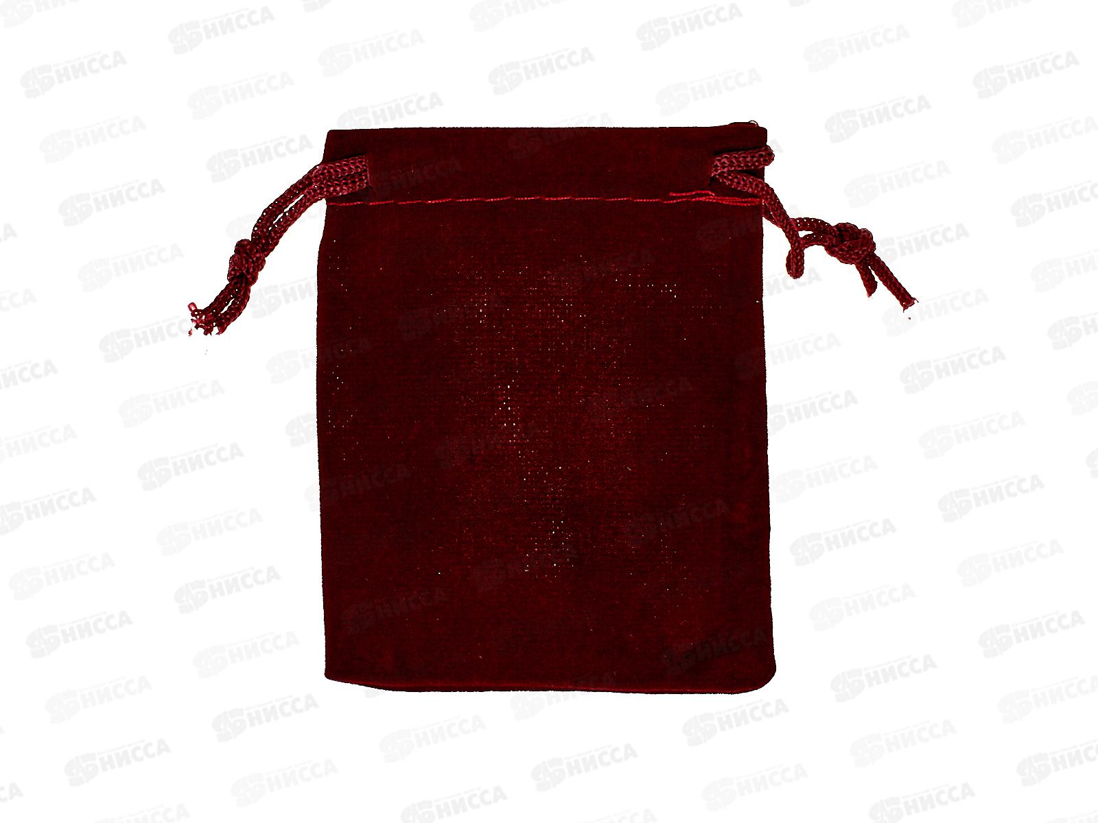Мешок ткань-велюр Basir, цвет бордовый 7*9см MC-6715бордо