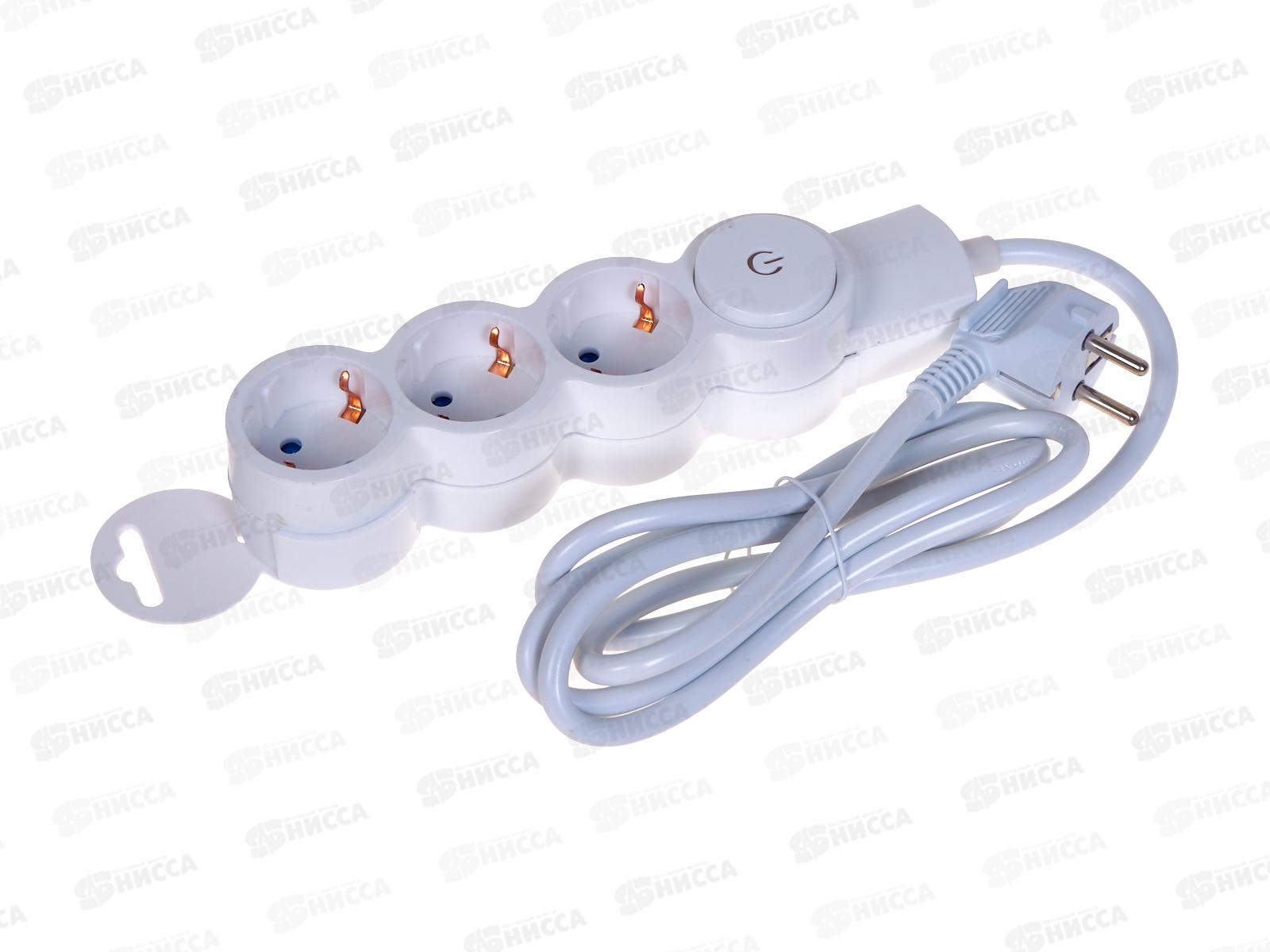 Удлинитель СПУТНИК Mi303 1.5м  3 розетки, ПВС 3*1мм 16А IP20 *35