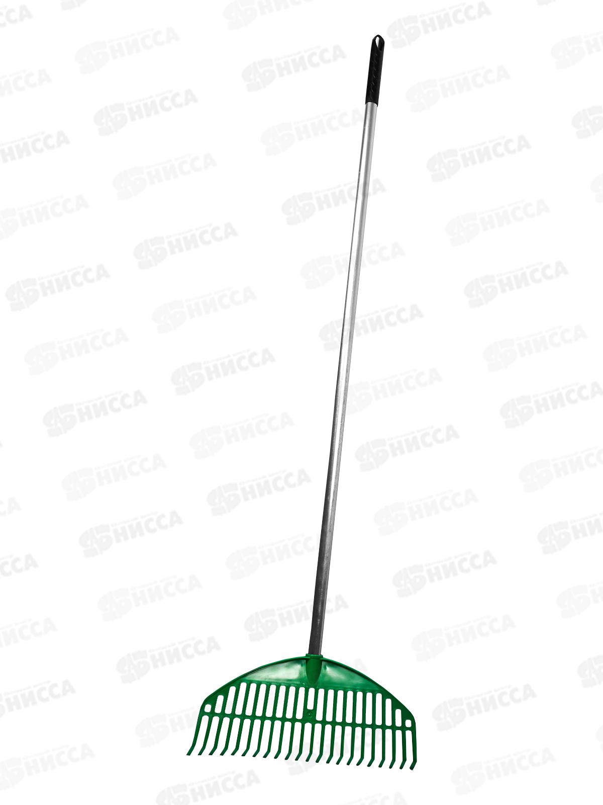 Грабли веерные пластмассовые 22 зуба &quotГардения&quot 440мм, с алюминиевым черенком, 010819-2