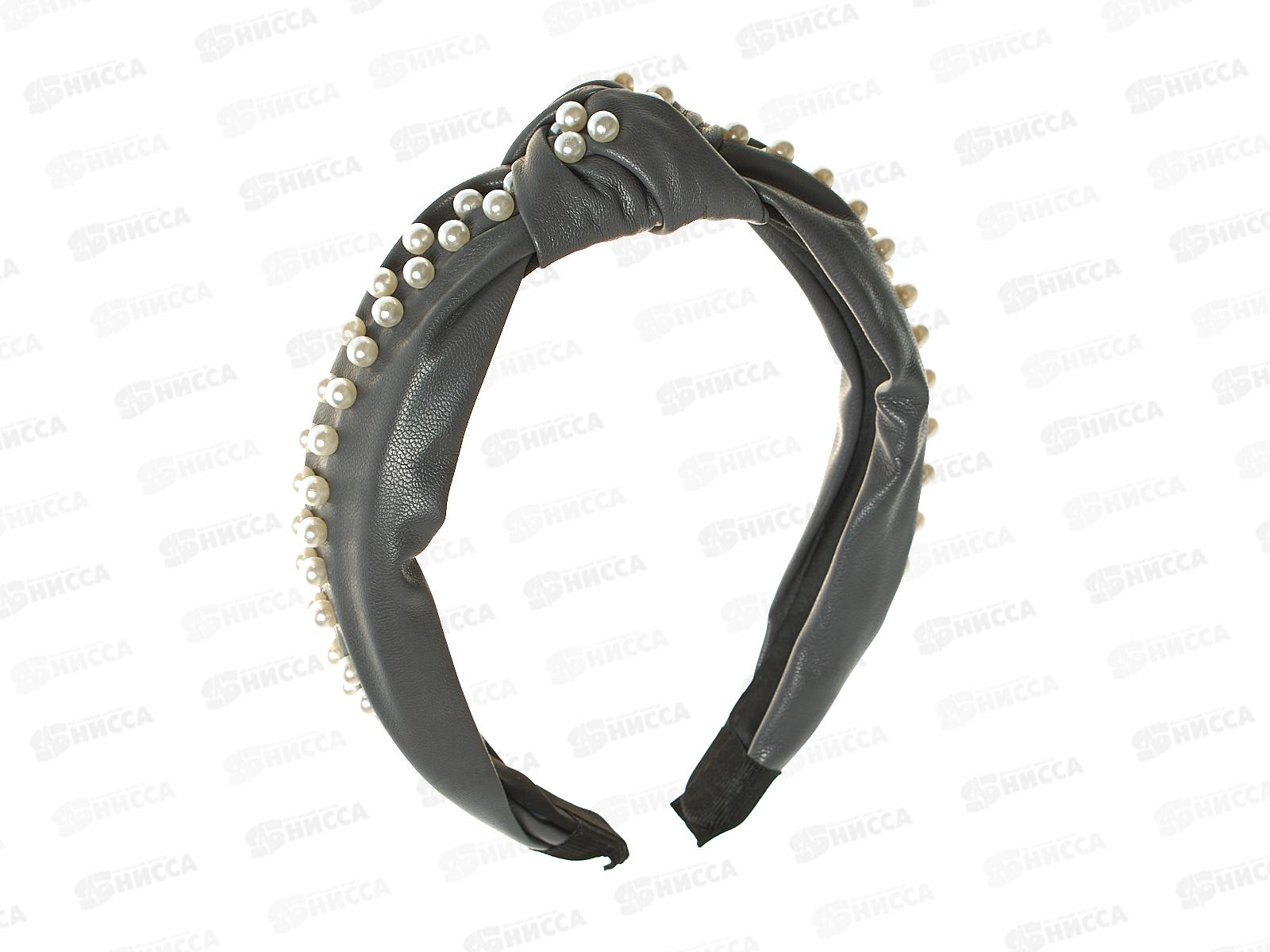 Ободок к/зам.35мм.цветной,жемчуг №4360