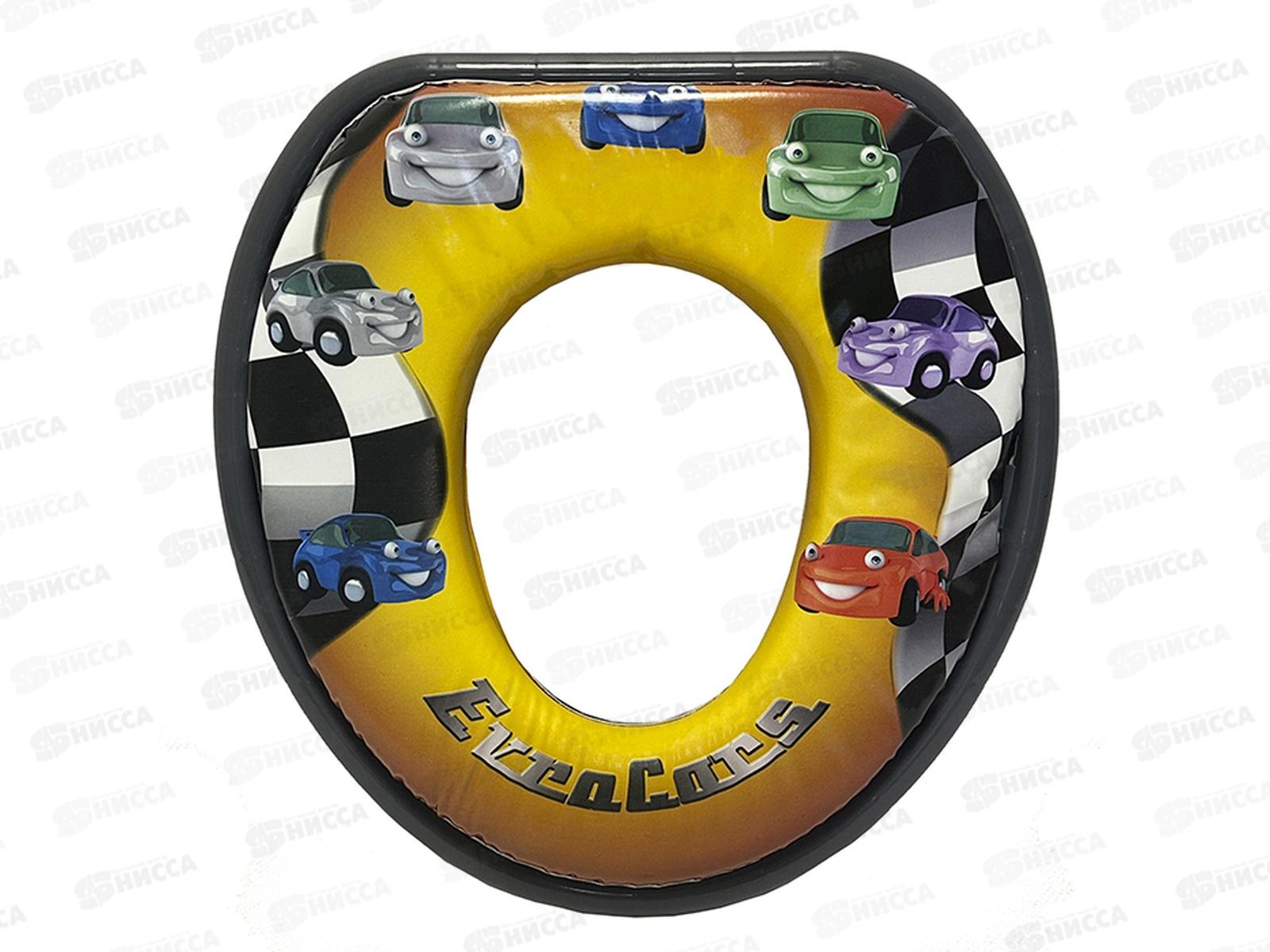 Сиденье на унитаз мягкое дет "Гоночные машинки" *30 МП
