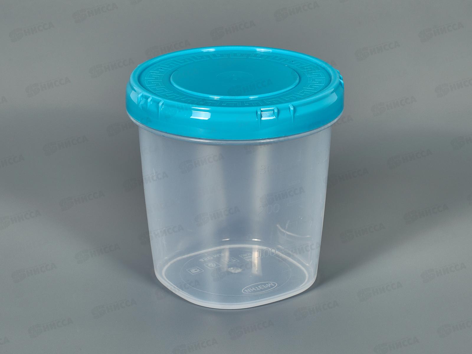 Емкость (Банка) 450мл голубая *60