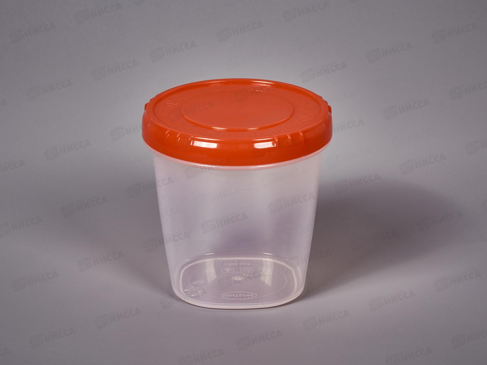 Емкость (Банка) 450мл оранжевая *60