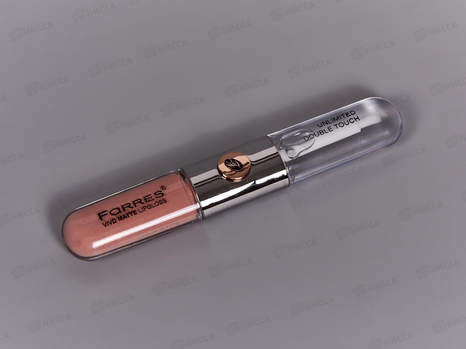 Farres Блеск для губ 7044-02 2в1 V.M. сливочный нюд *3