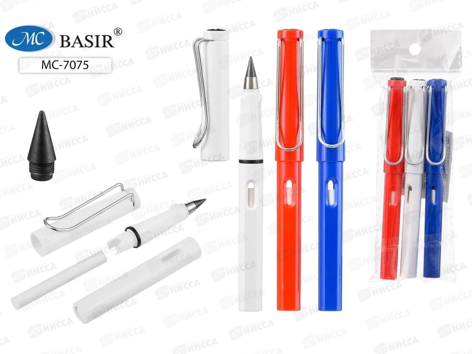 Карандаш вечный Basir Триколор МС-7075 *3/36