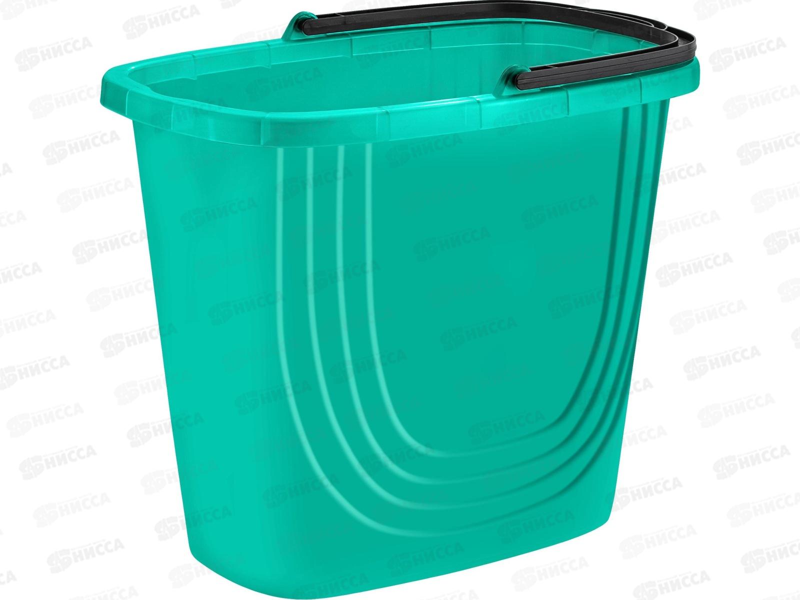 Ведро 10л &quotDisco" прямоуг аквамарин SC111710027