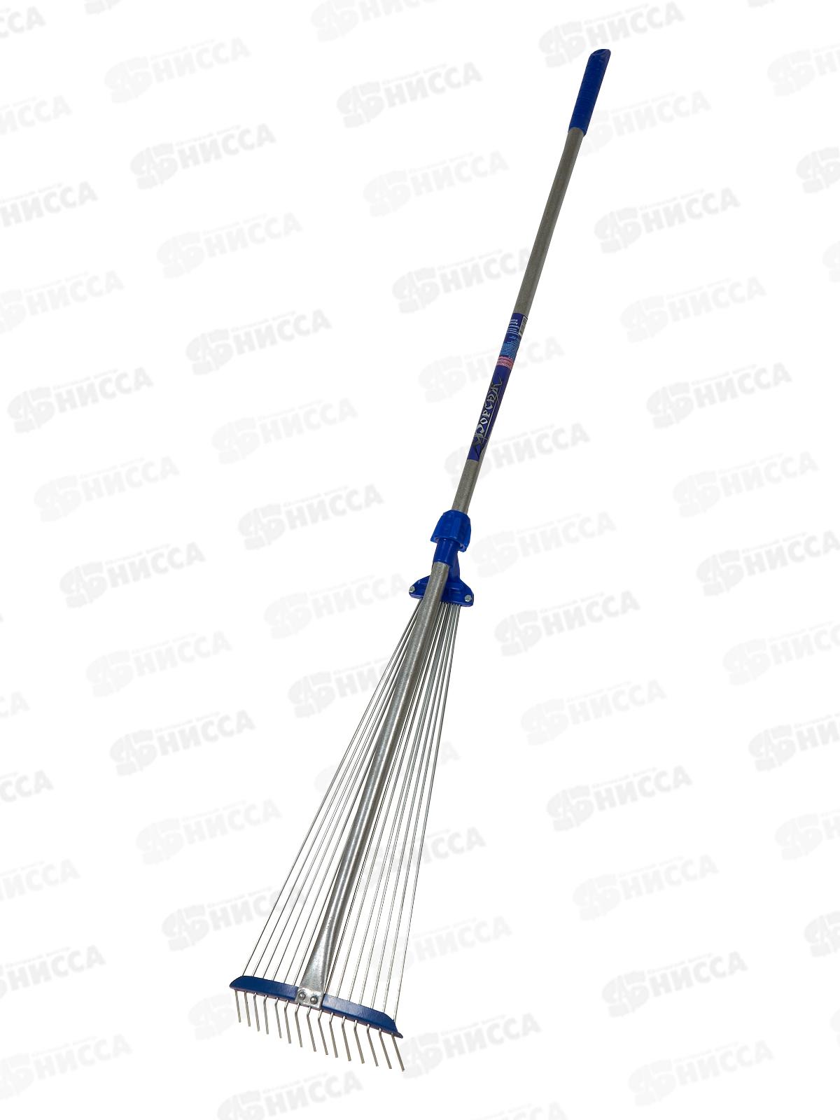 Грабли веерные раздвиж.с алюминиевым черенком (Ф) 012509