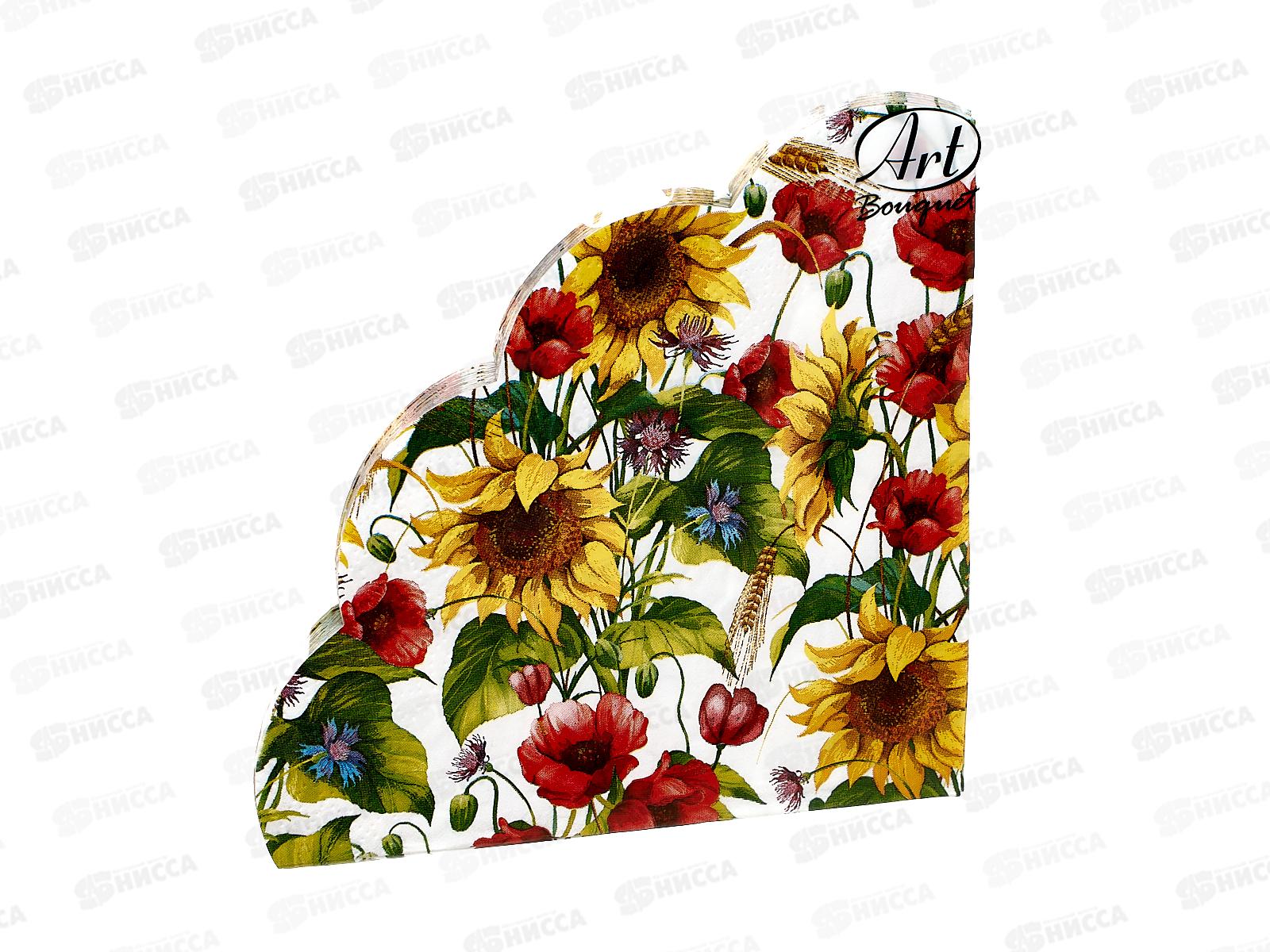 Салфетки 3 слойные 12 листов Art Bouquet Rondo Солнечный букет,37435 *15