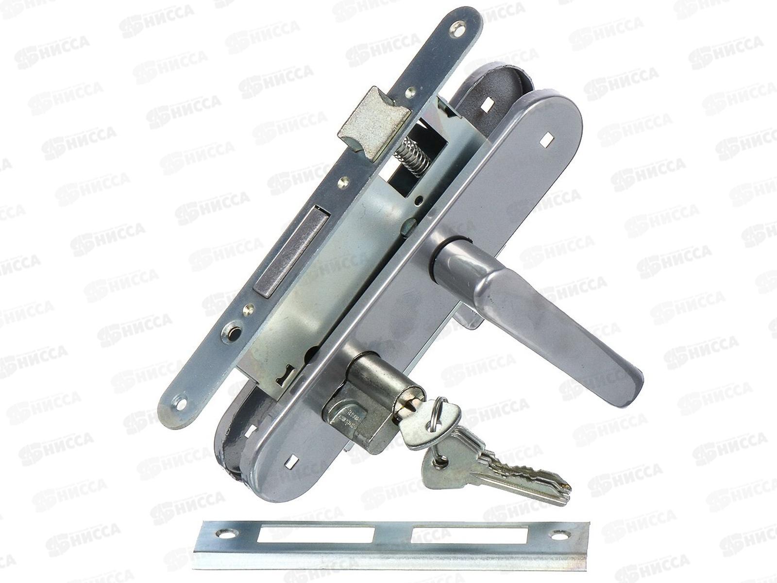 Замок врезной Птимаш ЗВ4-3.08 хром Стяжки *10 839