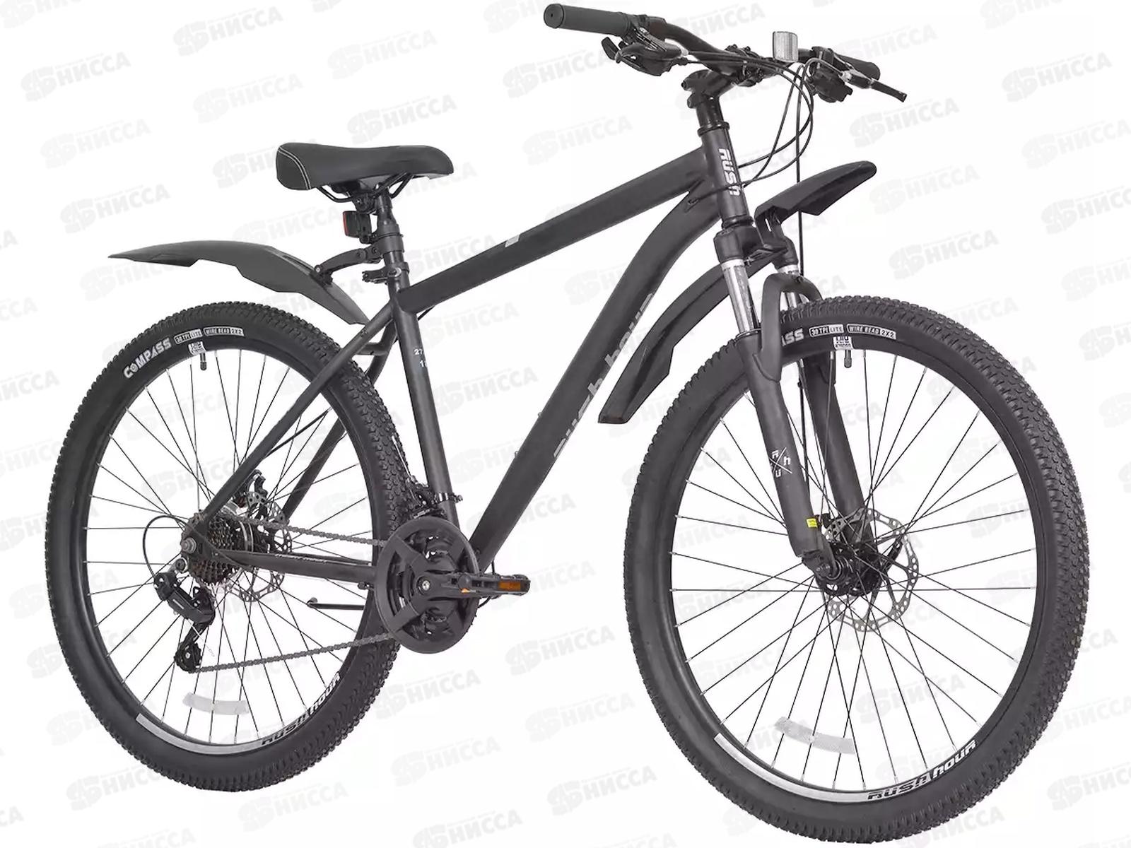 Велосипед 27,5" 21ск RUSH RX 705 DISC ST черный рама 16", 331150