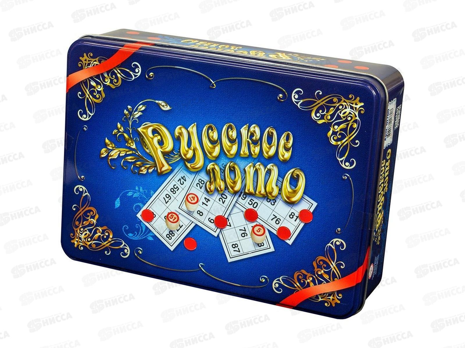 Лото Русское (жестяная коробка синяя) 01780