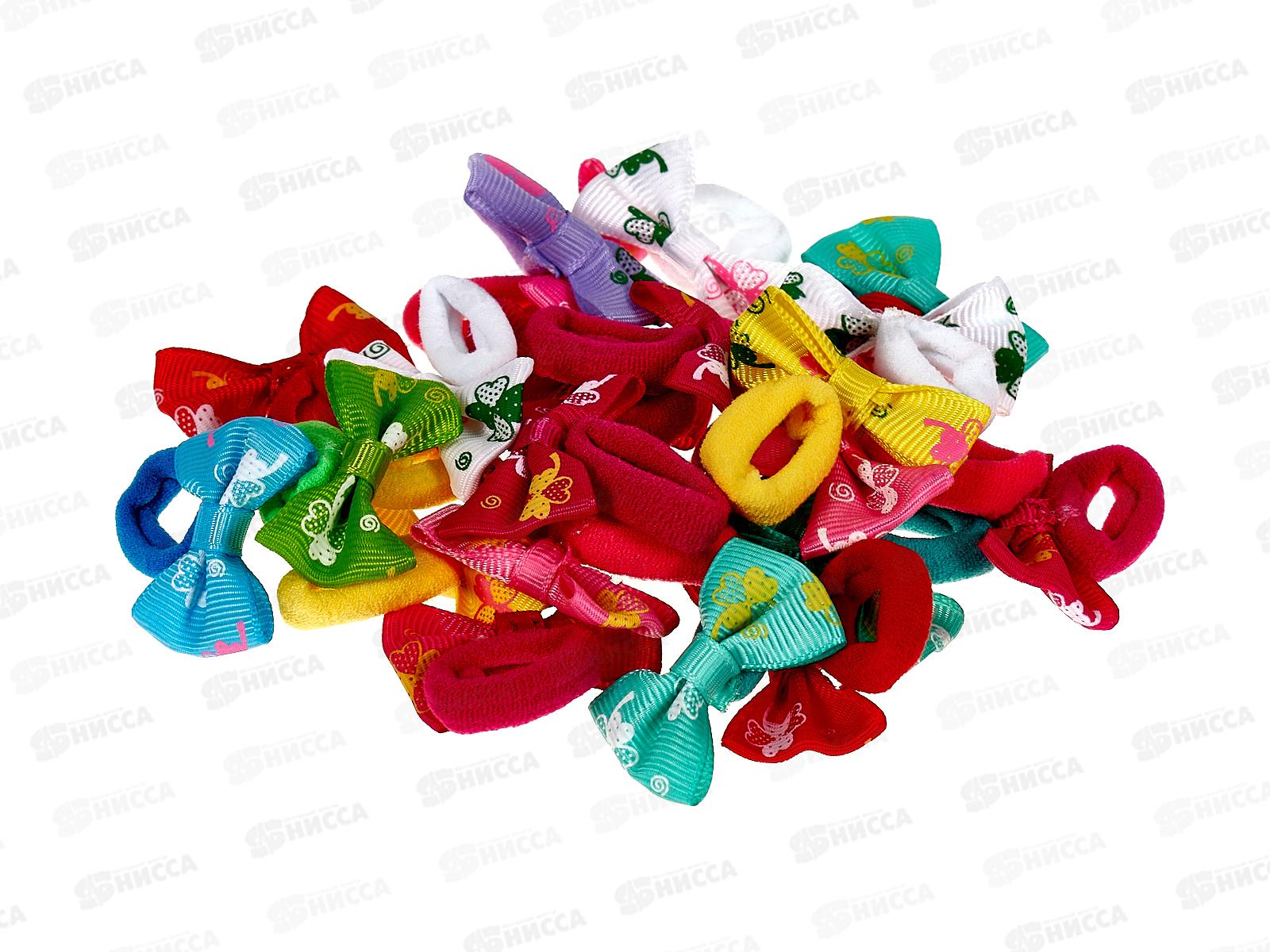 Резинка для волос 30шт цветная ткань (064014)   Ж