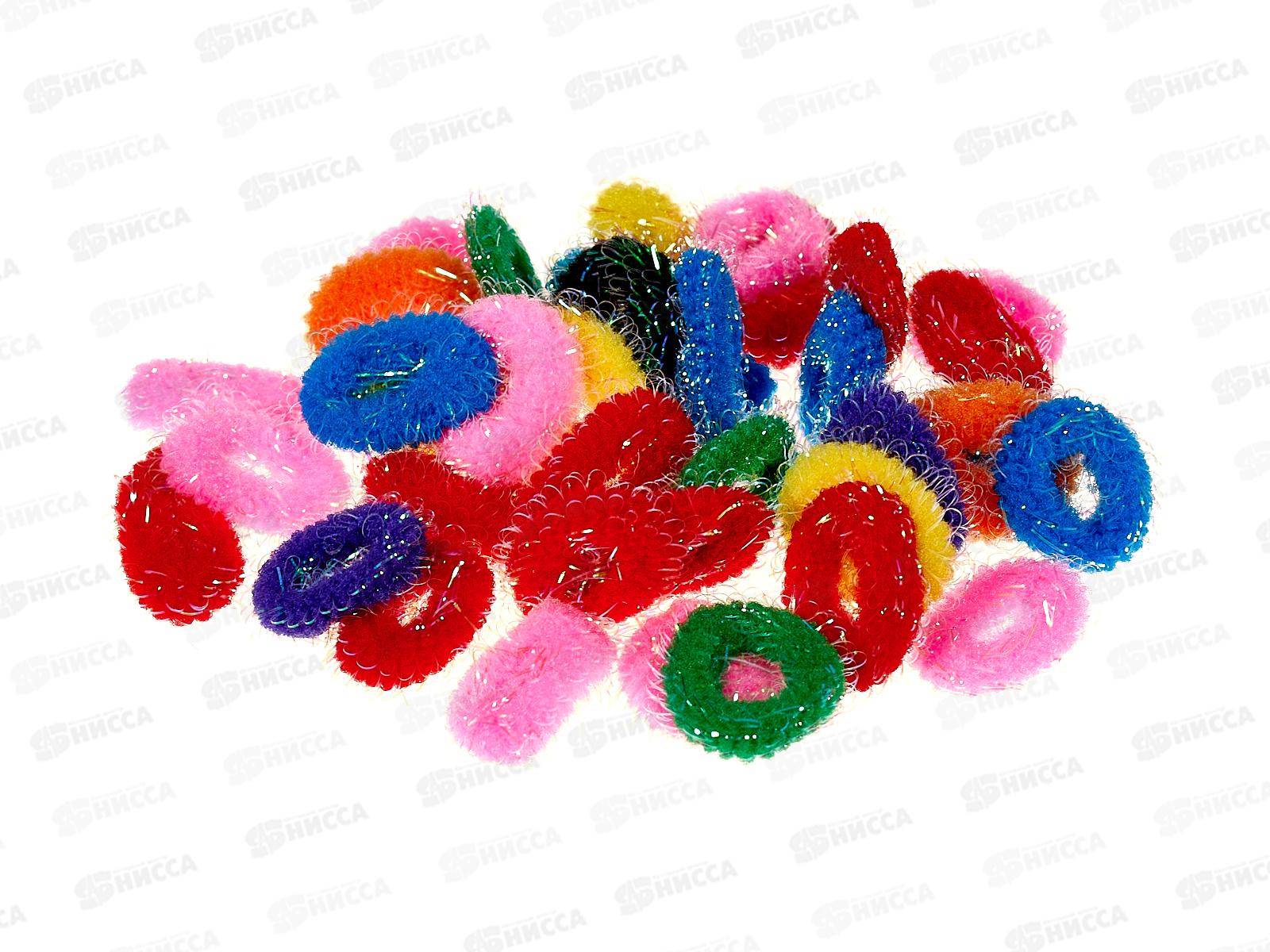 Резинка для волос 40шт цветная ткань (064016)   Ж