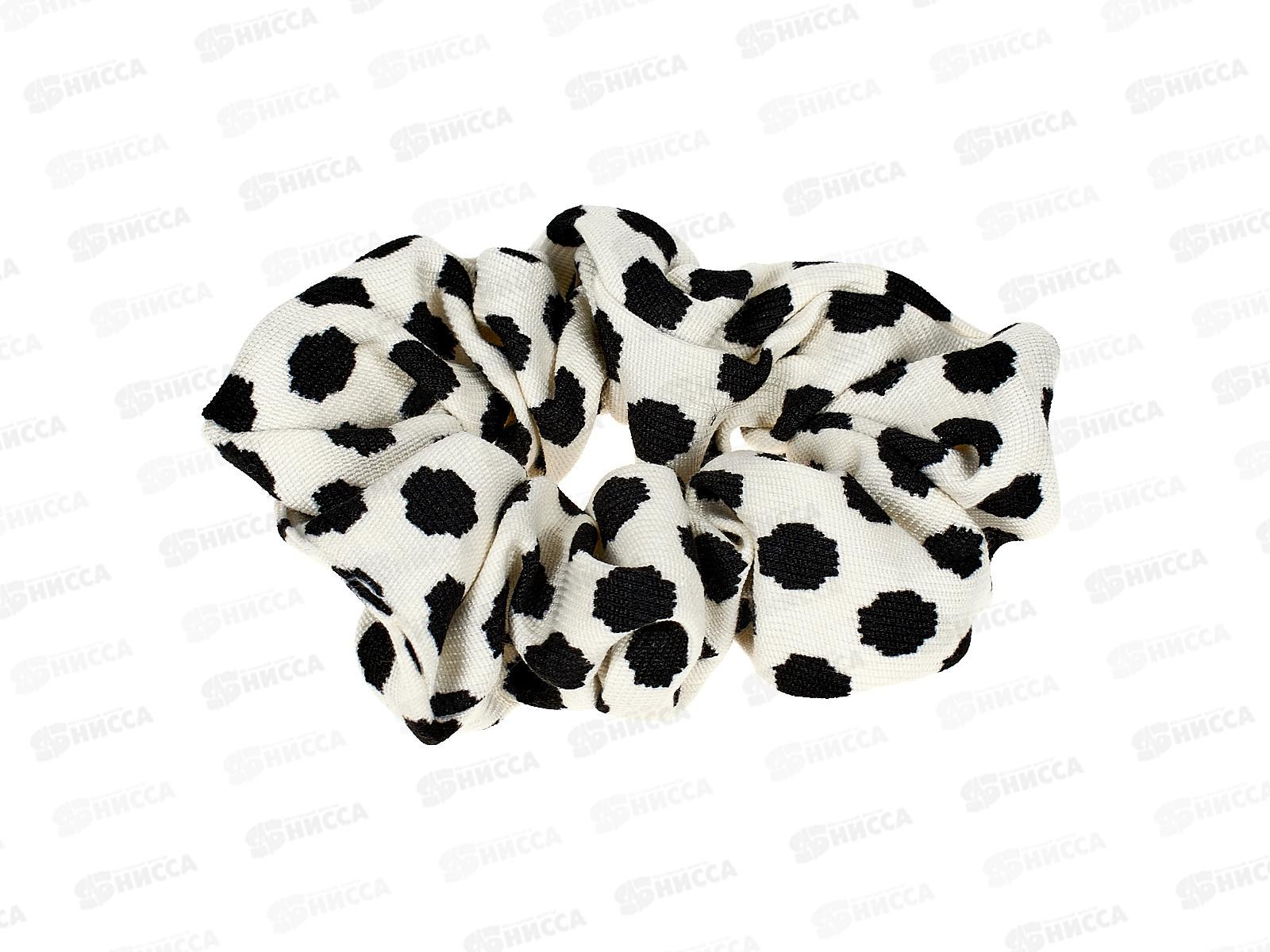 Ameli Резинка для волос большая Бело-черная Горох WHB222232-49 4730