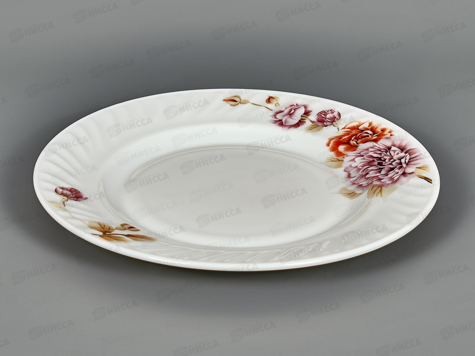 Тарелка плоская HP80-Decal 20см No.60 Пион 206426 *48