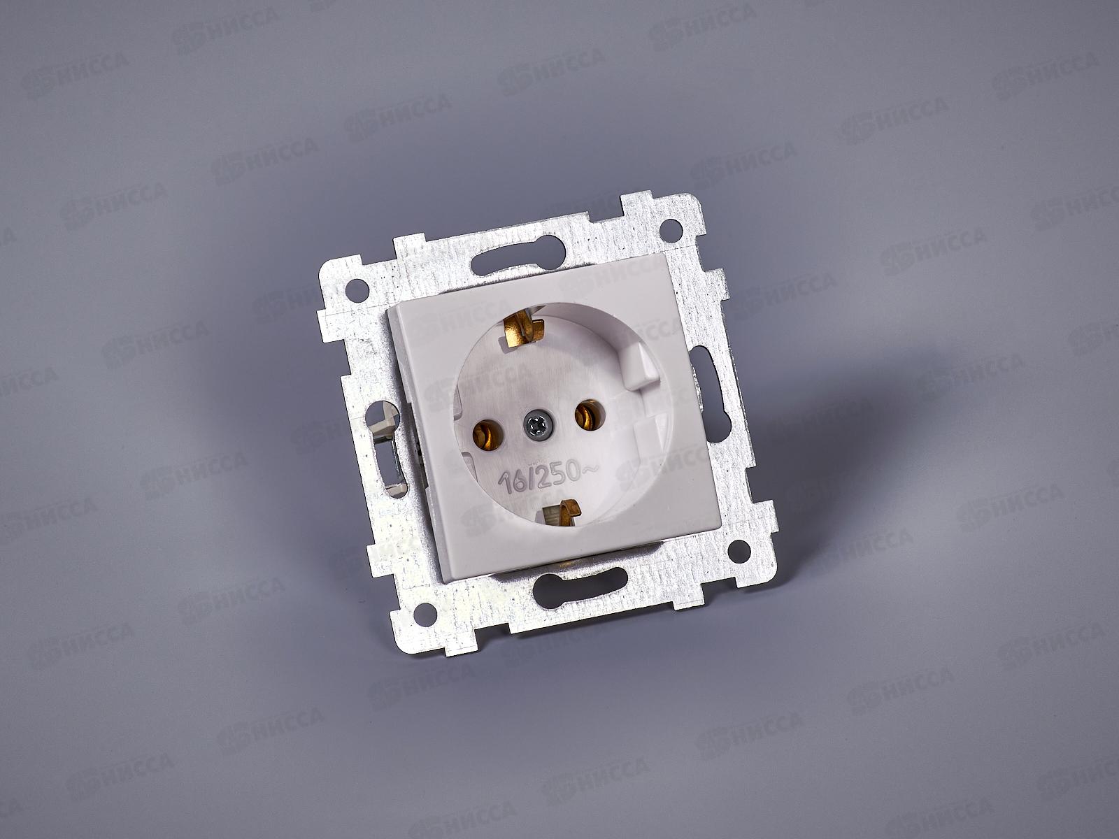 Розетка механизм скрытой установки "Мария" с заземляющим контактом, РС16-445  *54
