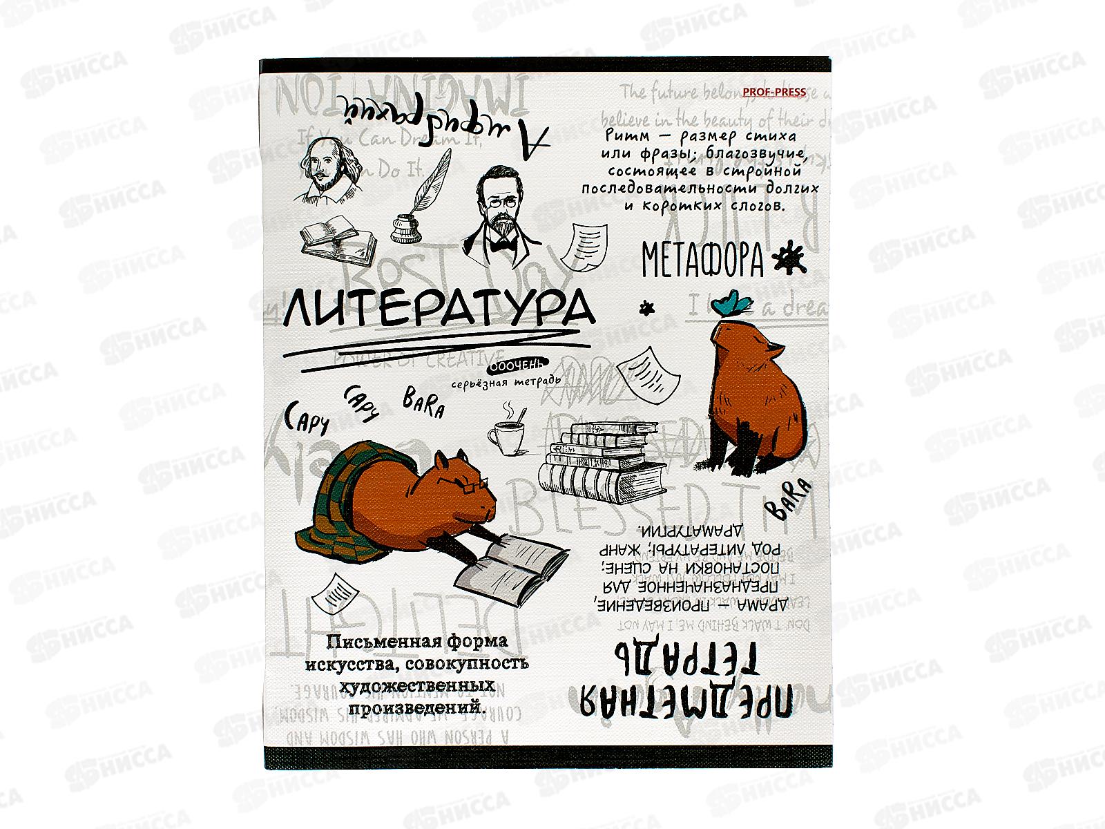 Тетрадь 48л лин. ПП &quotКапибара&quot Литература, 48-0003 *10/80