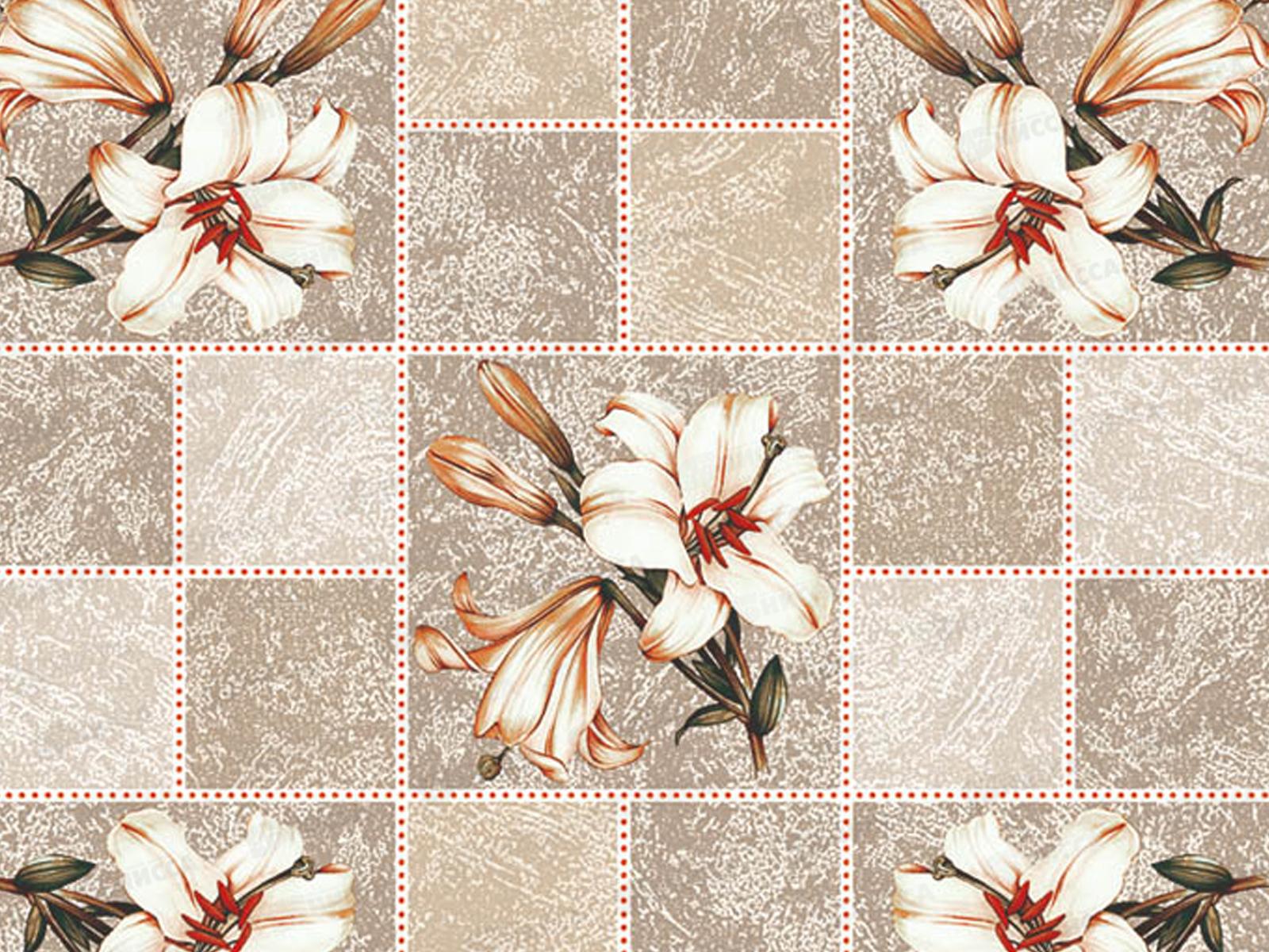 Клеенка на неткан основе ДЕКОРАМА 1,4*20м 118А лилии в клетке