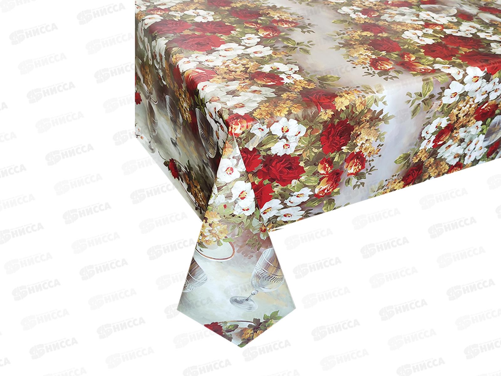 Клеенка на нетканой основе ДЕКОРАМА 1,4*20м 141А бокал и цветы