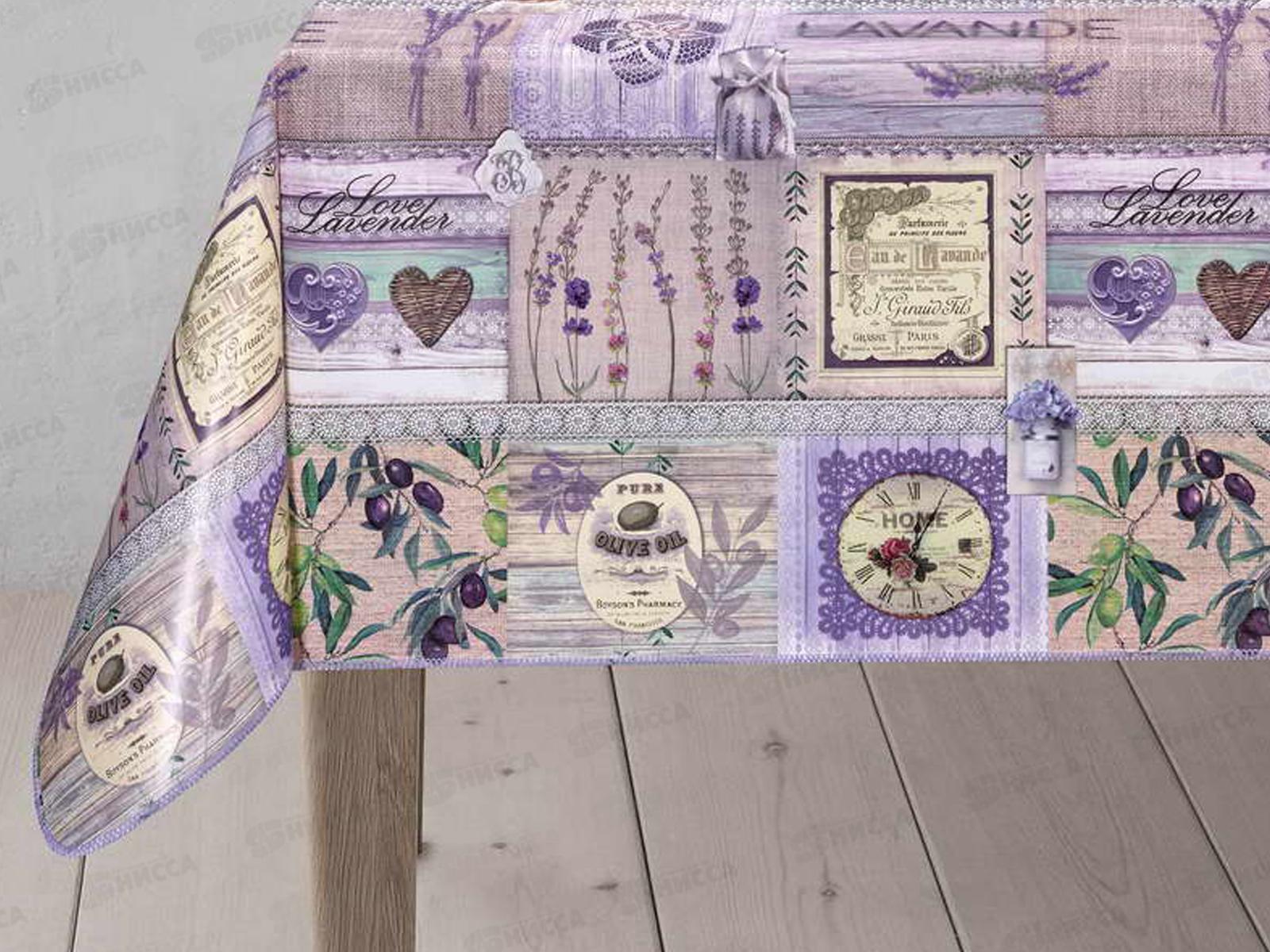 Клеенка на нетканой основе ДЕКОРАМА 1,4*20м 190А лаванда