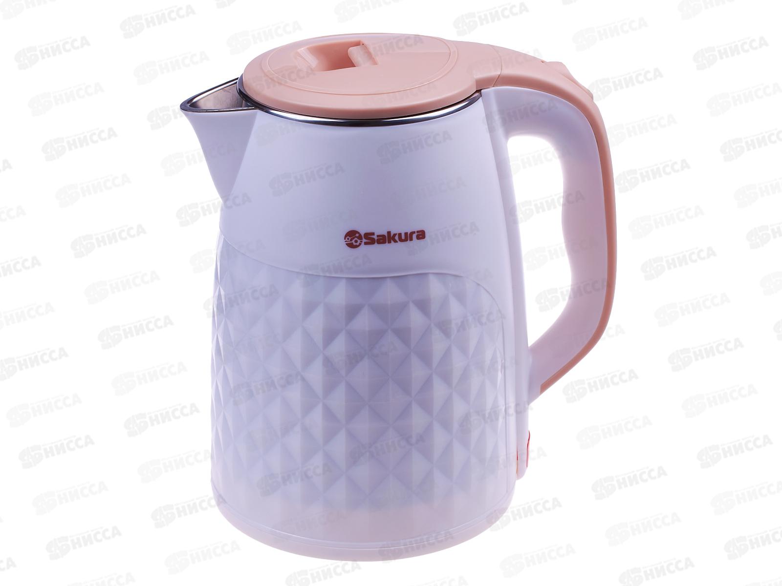 Чайник электрический  SA-2165WB 2,5литра белый бежевый