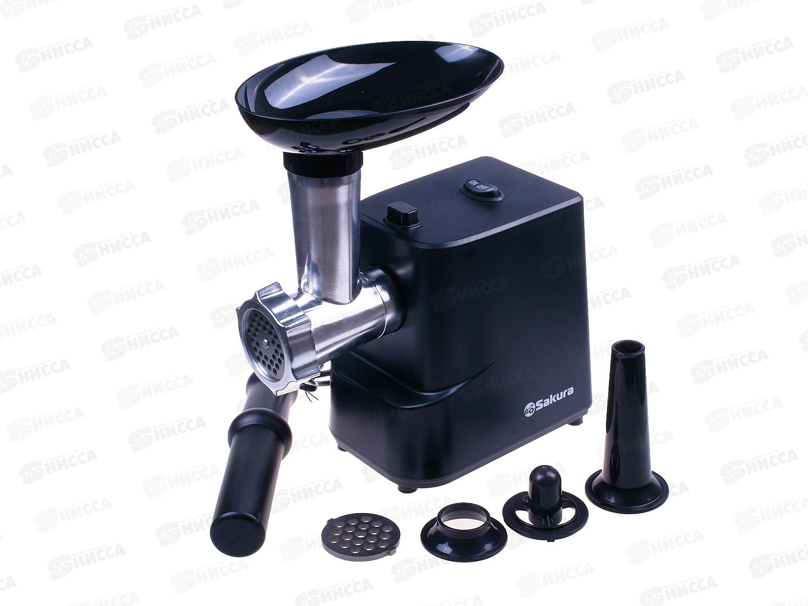 Мясорубка  SA-6429BK 1500Вт реверс+насадки