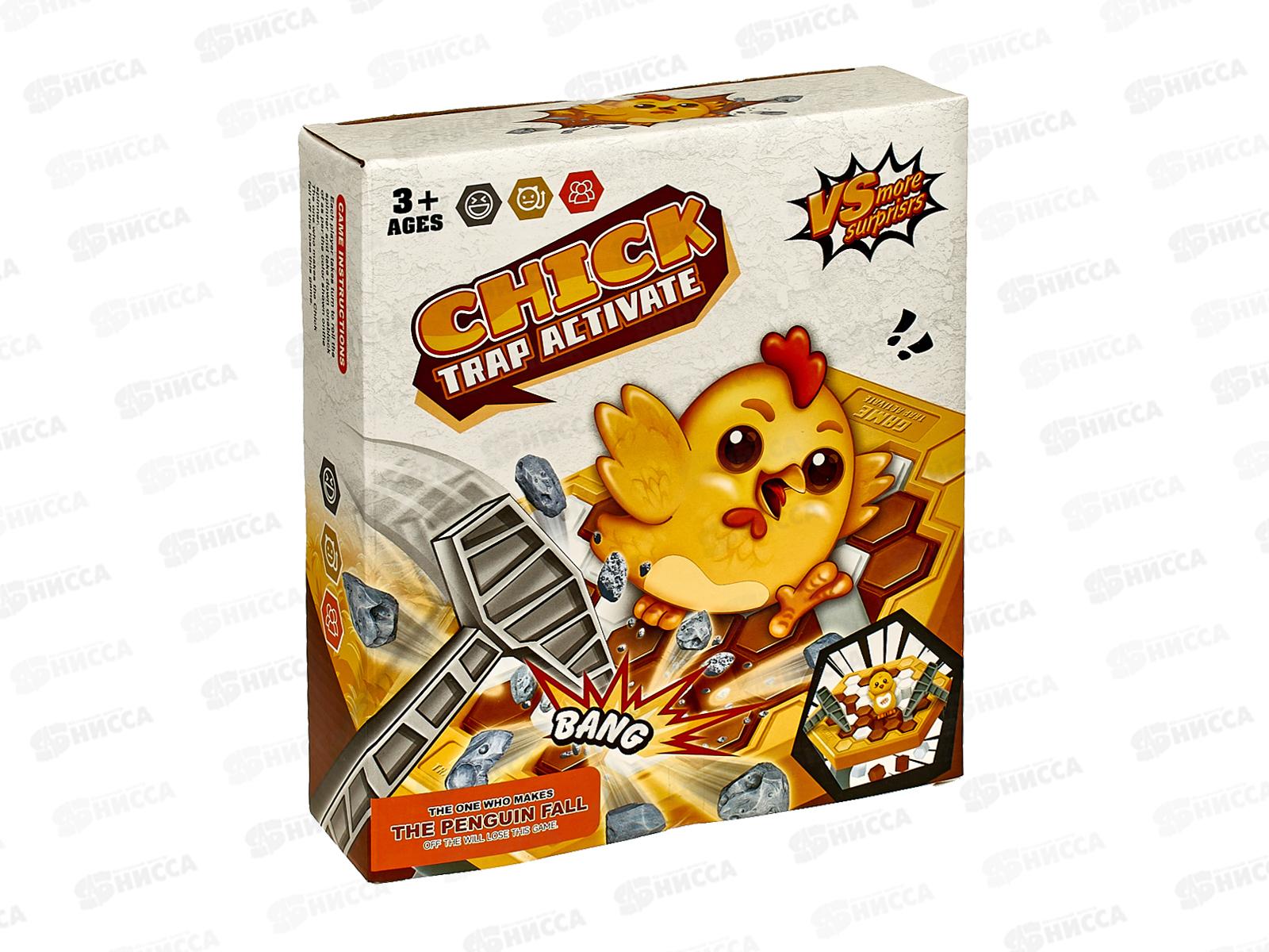 Настольная игра №555-10 &quotЦыпа на льдине&quot коробка 22,8*5,5*20