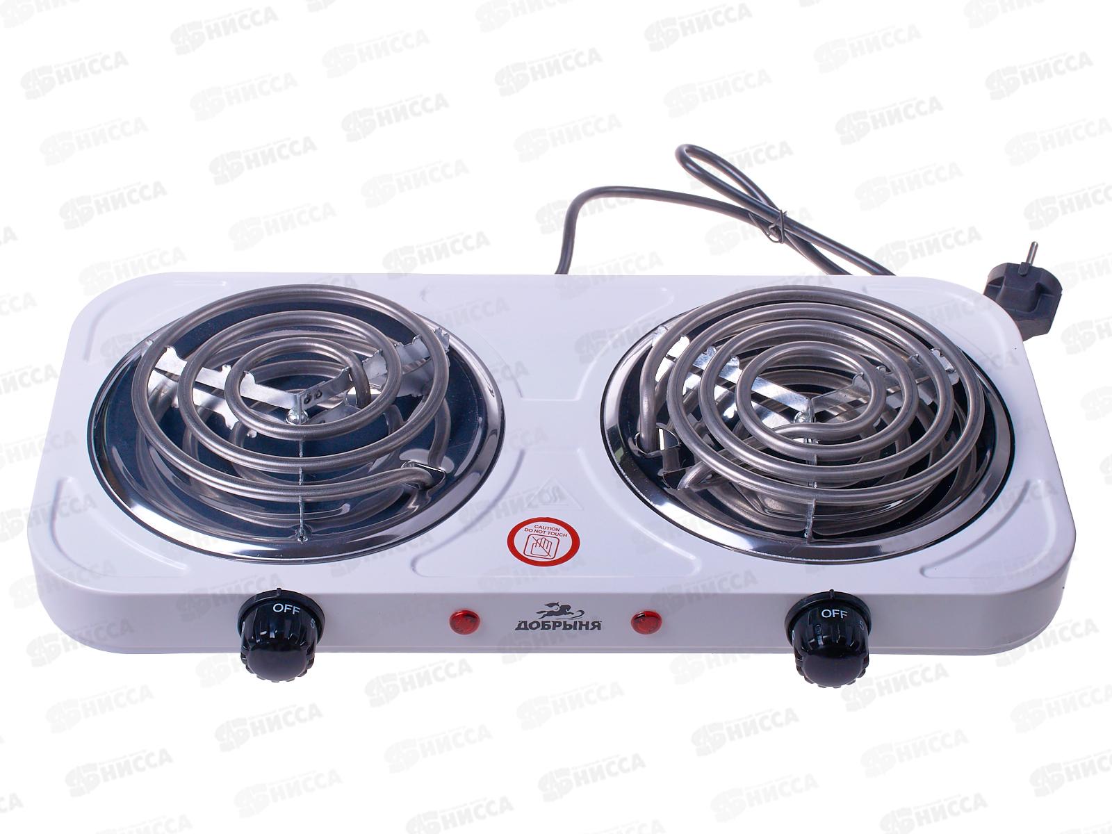 Плита электрическая DO-2212W 2 конфорки 1,5+1кВт белая тен Добрыня