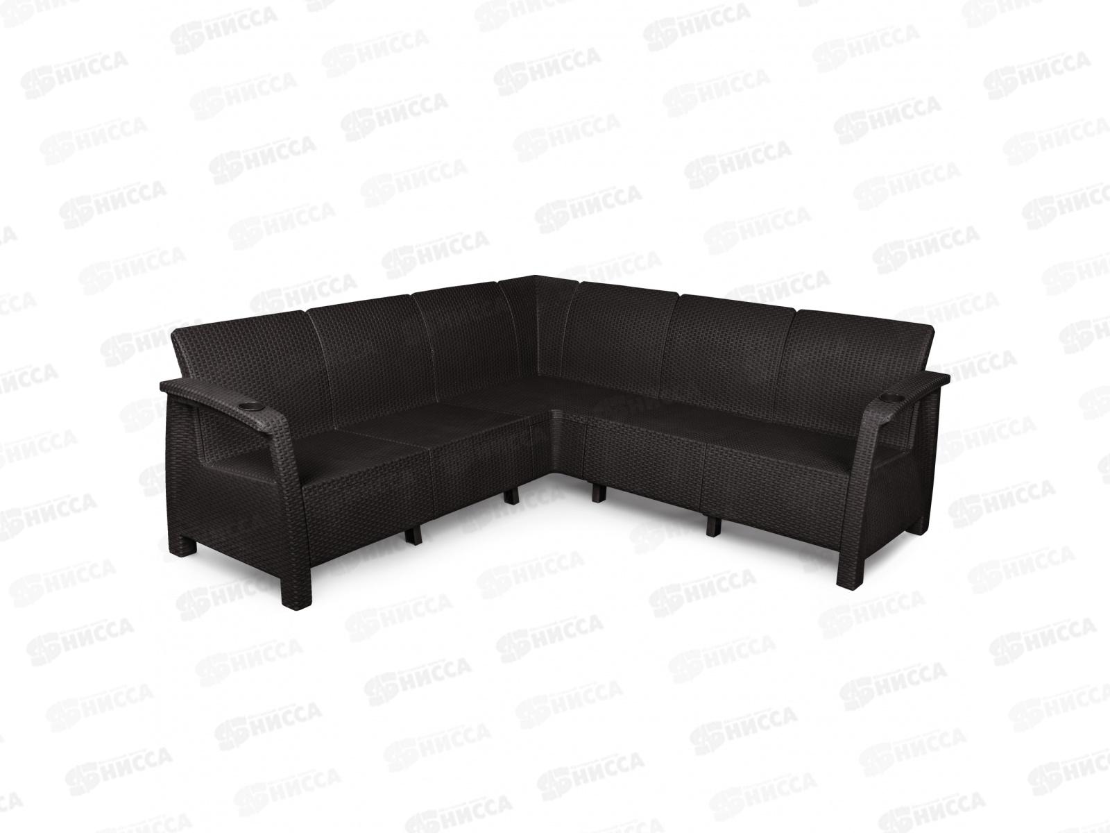 Диван &quotРотанг-плюс&quot угловой мокко М8838 *1