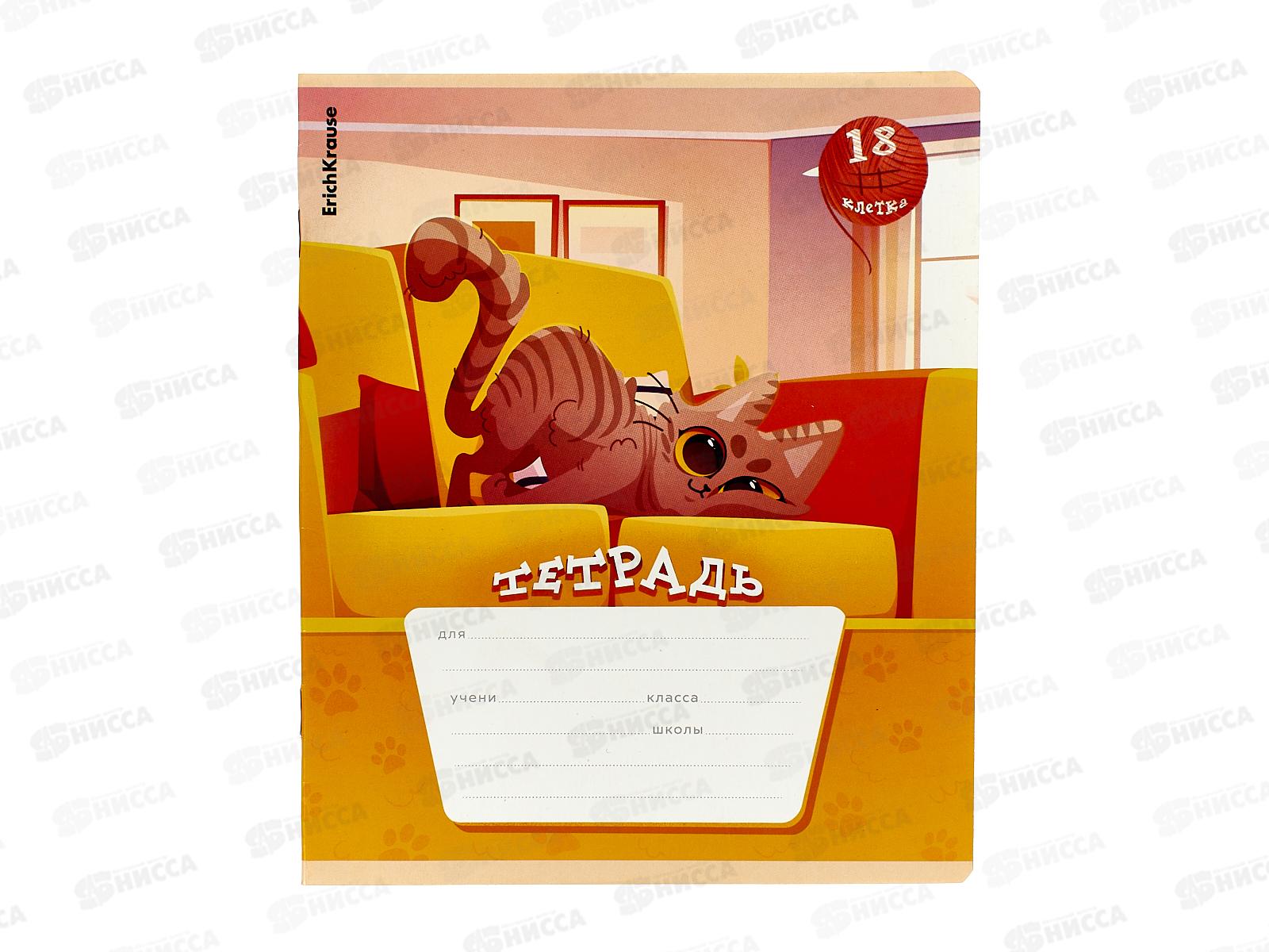 Тетрадь 18листов клетка ПОЛИ Приключения на хвост,60556 *10/200