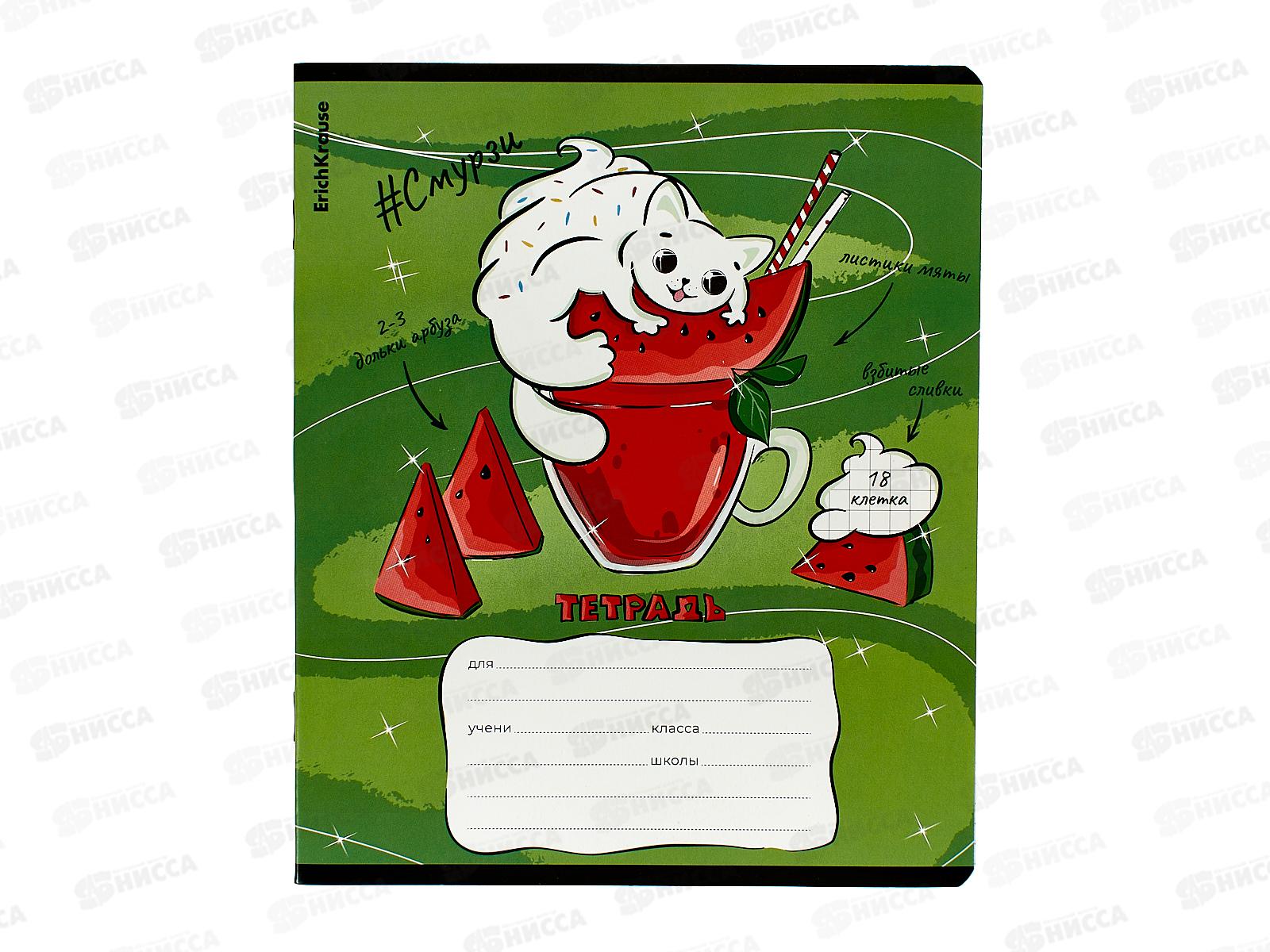 Тетрадь 18листов клетка ПОЛИ Смузи,60558*10/200