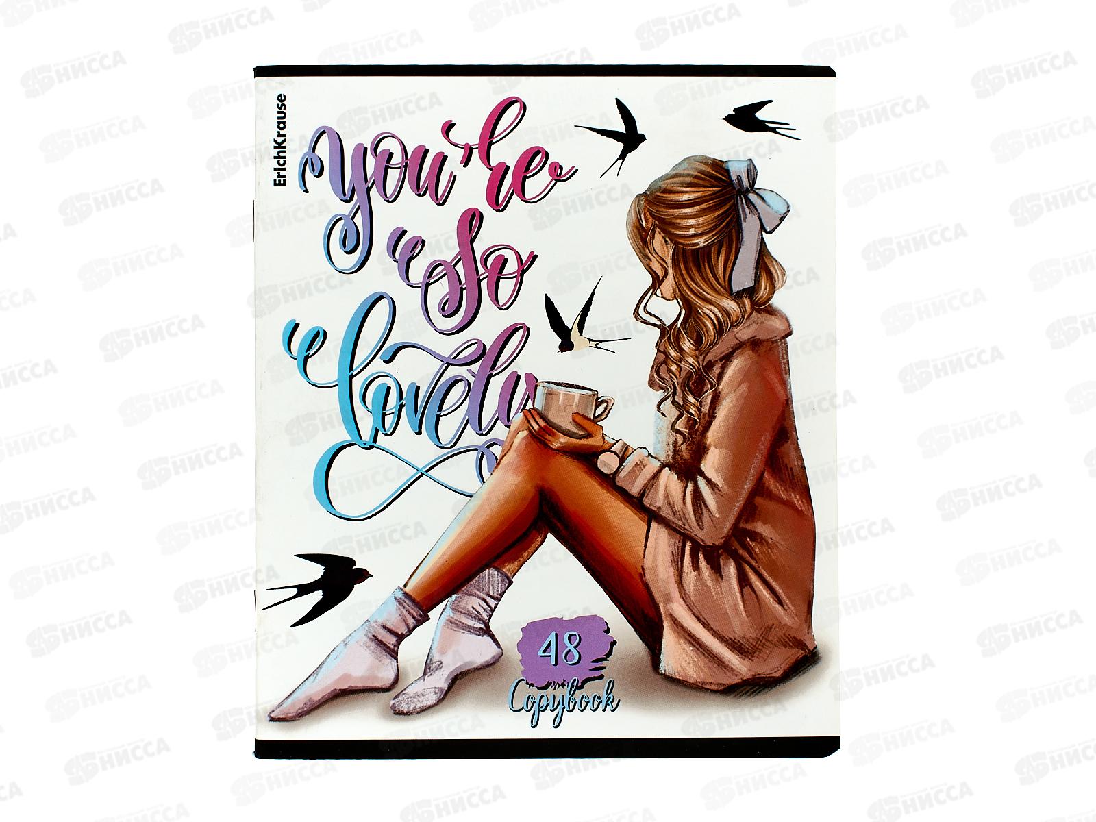 Тетрадь 48листов клетка  ПОЛИ Fashion girl  60618*5/100