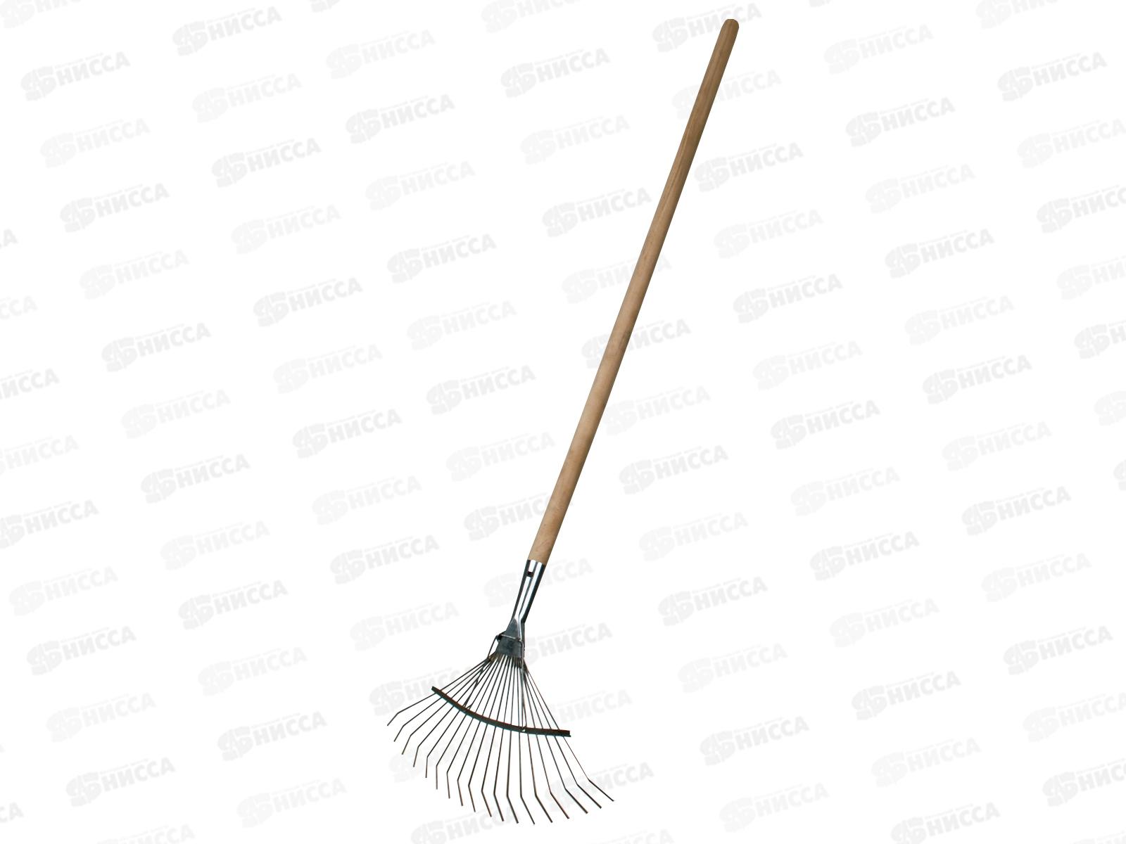 Грабли веерные проволочные оцинк. 18зуб., с662, с черенком