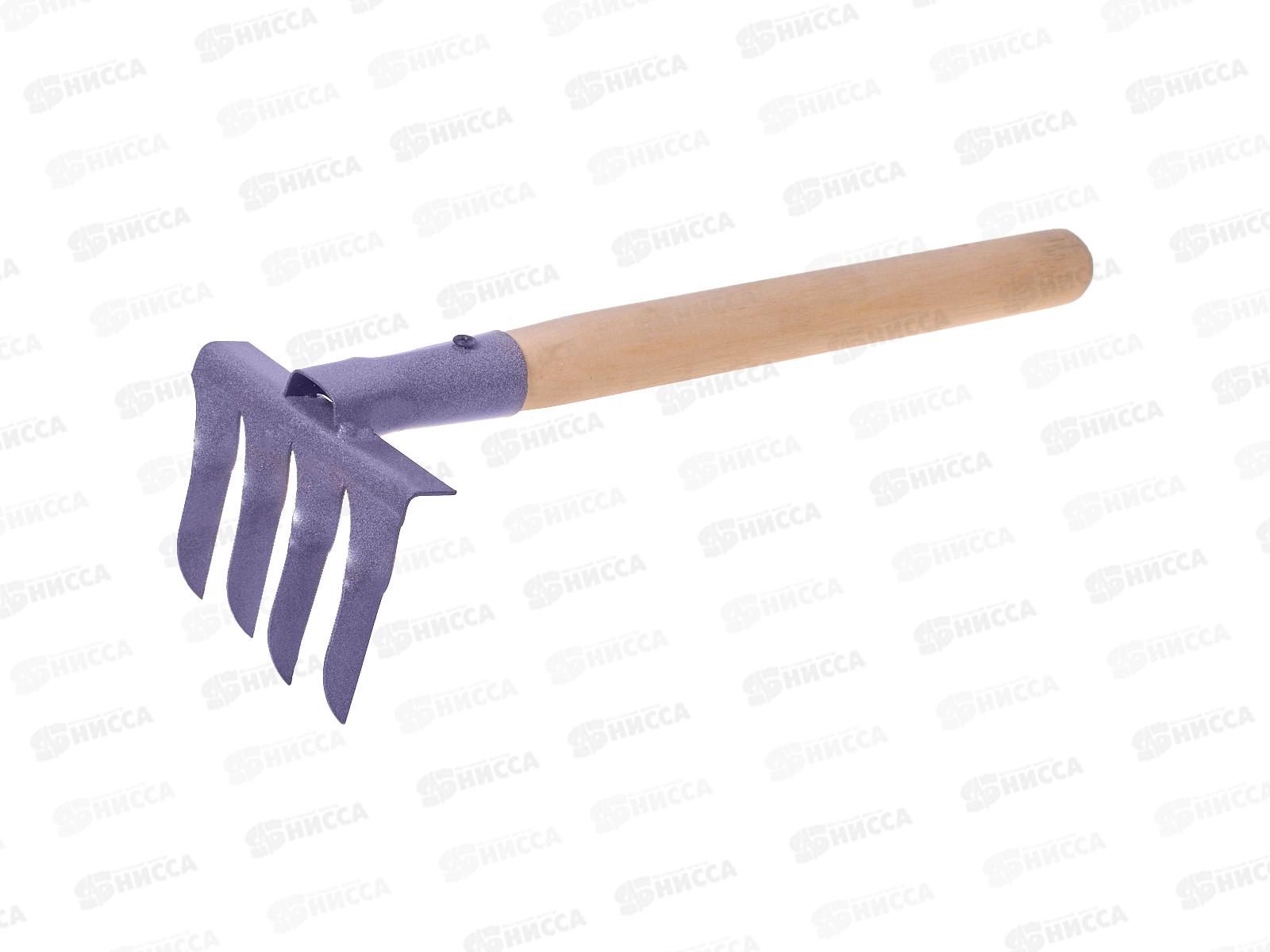 Грабли витые 4-х зуб с деревянным черенком, Павлово, ГВ-4