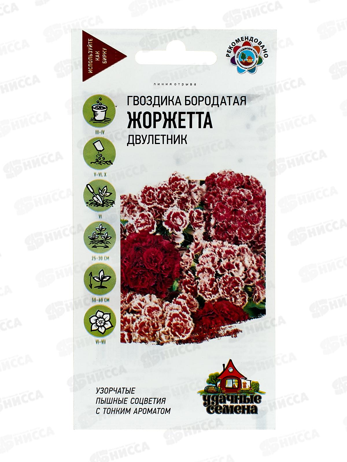 Гвоздика бородатая Жоржетта (турецкая) 0,1г Уд с *10 ГШ +