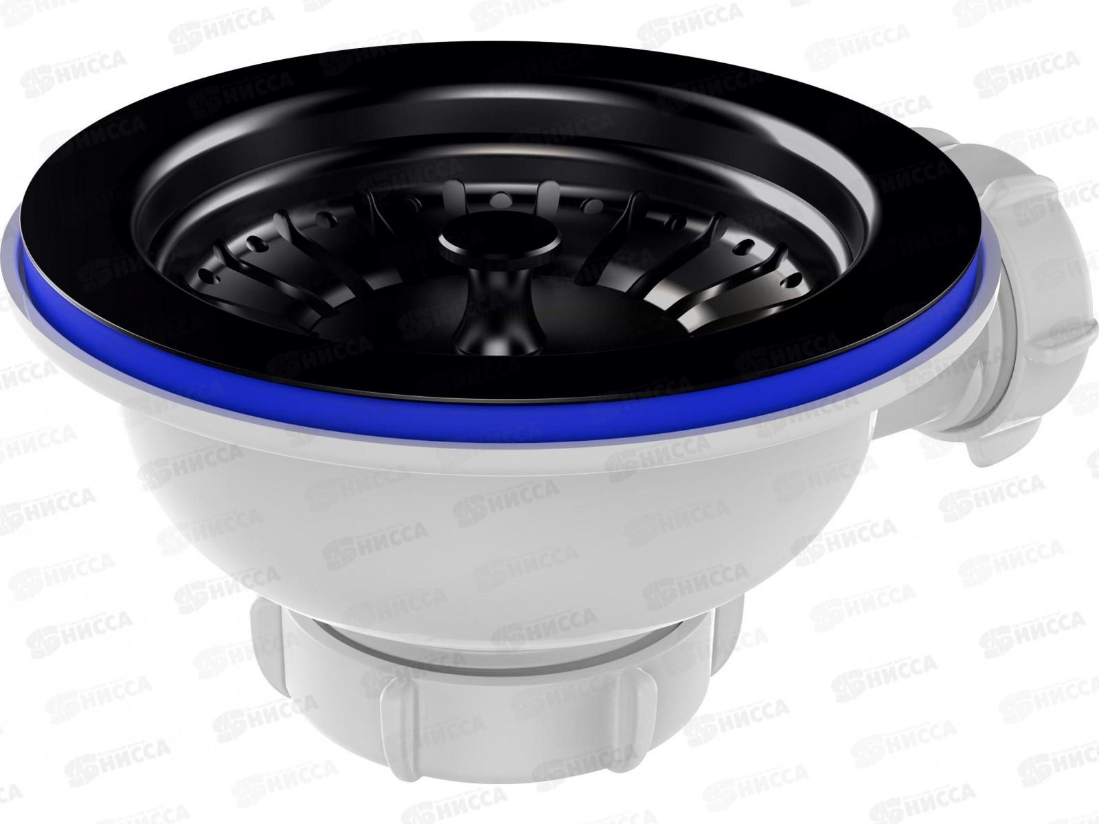 Выпуск 3 1/2&quot черный с металлической решеткой с отводом под перелив, NV280 *40