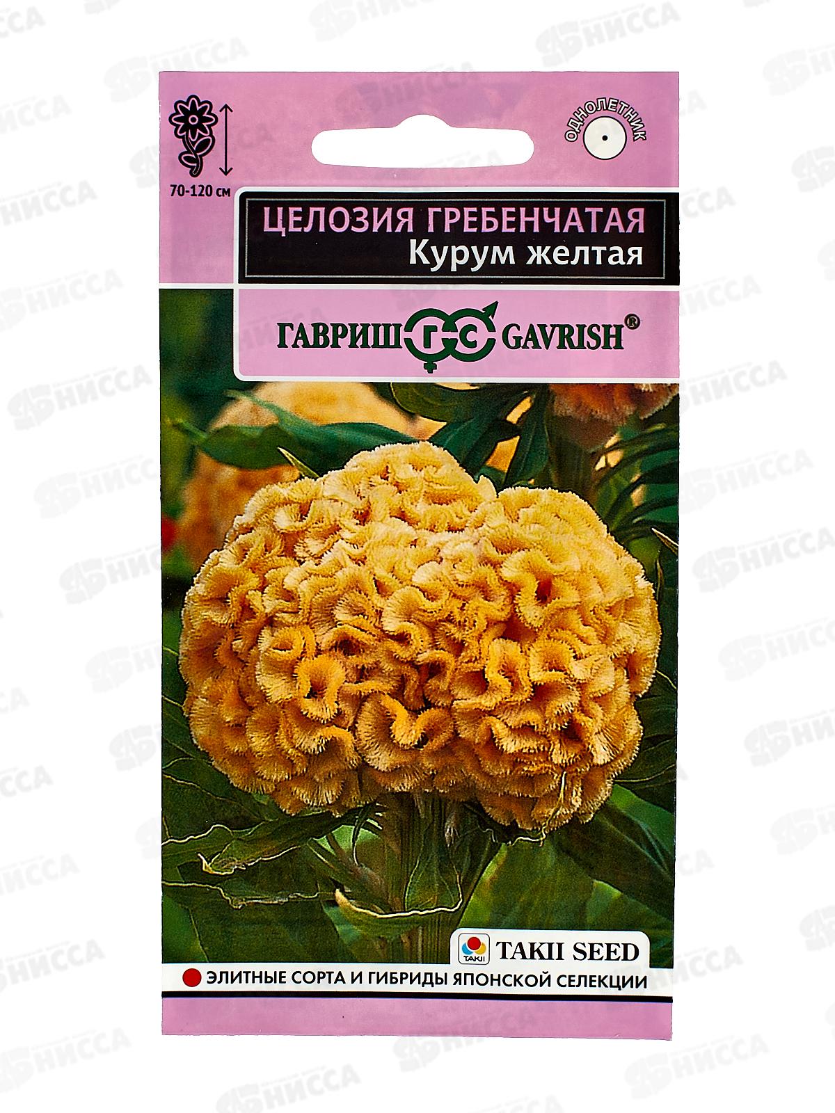 Целозия Курум желтая гребенчатая 8шт  *10 ГШ +