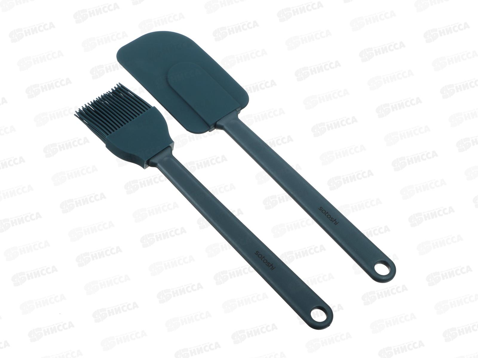 Набор 2 предмета SATOSHI кисточка, лопатка силикон 881-292