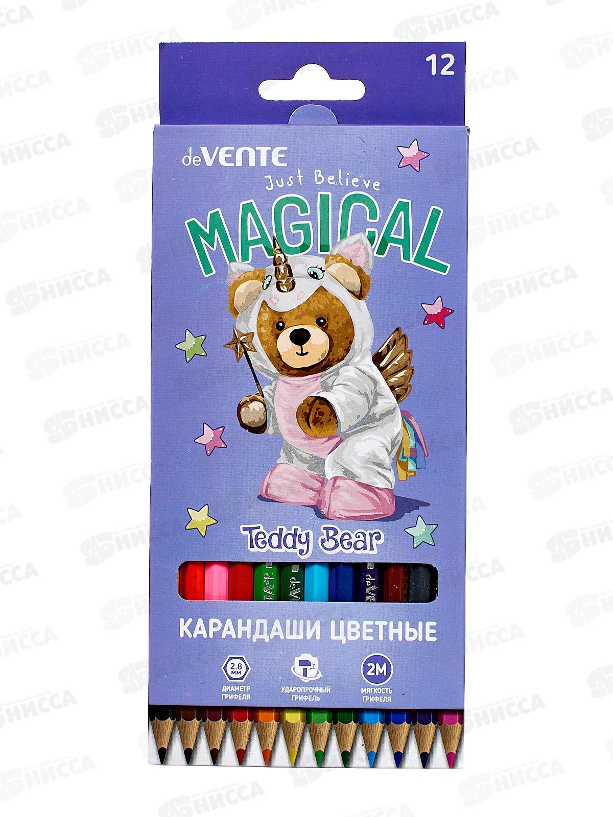 Карандаши 12цв deVente Teddy Bear, шестигр. к/у  5022414 *12/240